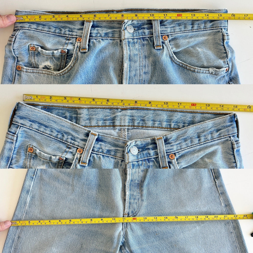 Soft Levis 501 vintage w31 L28 Levi’s light blue faded blue made in U.K. 90s straight leg 501 vintage Levi’s 501