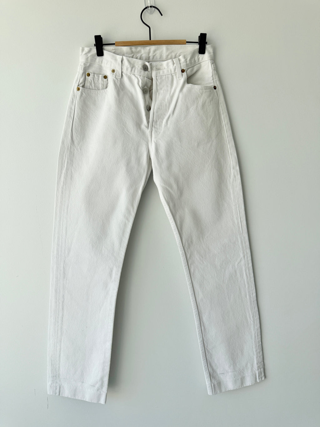 W28 L30 white vintage Levis 501 27/28” measured waist white 90s/80s 501s