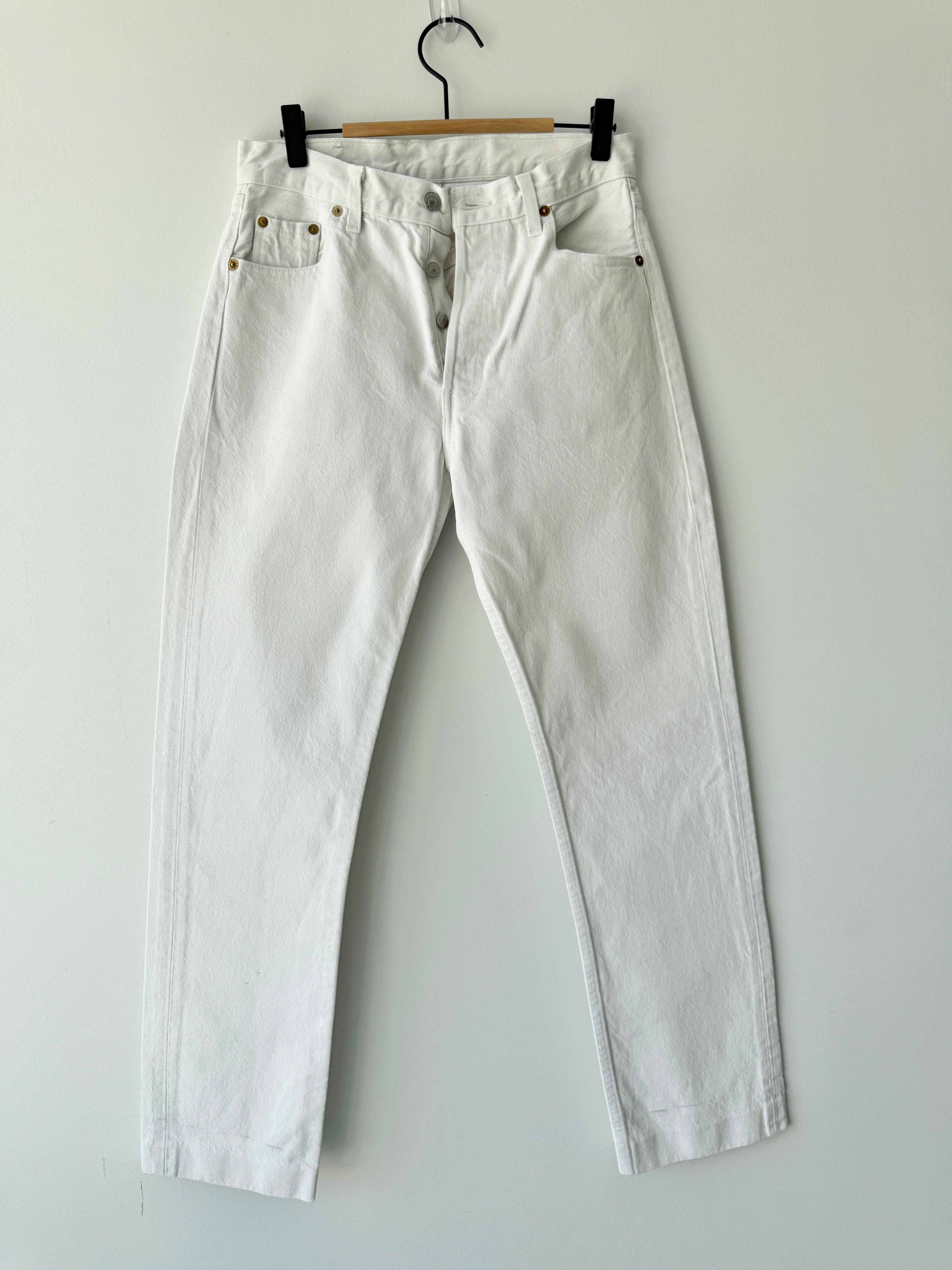 W28 L30 white vintage Levis 501 27/28” measured waist white 90s/80s 501s