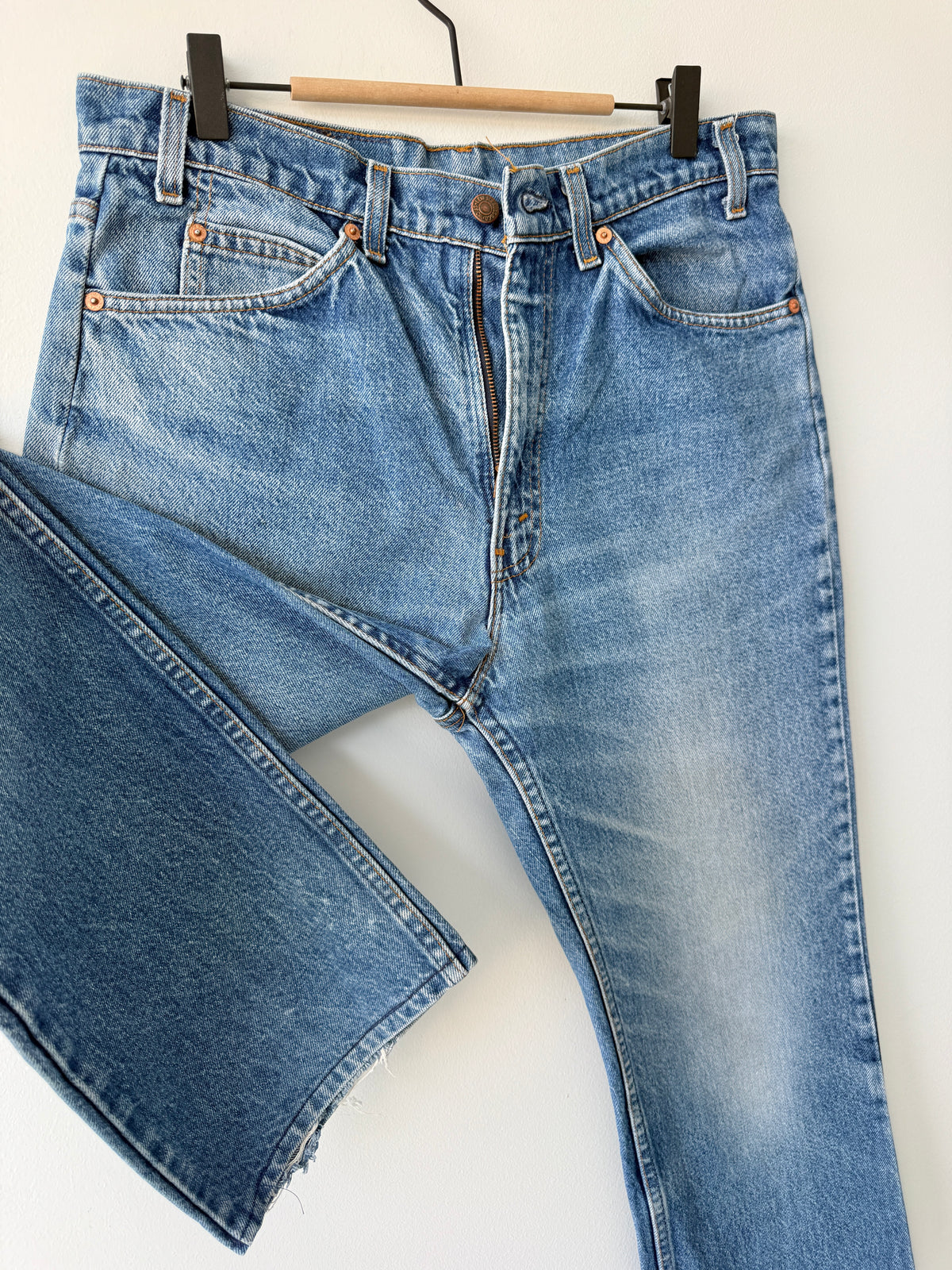 W32 L28 vintage Levis 517 faded medium blue 32” measured waist 517s 80s USA