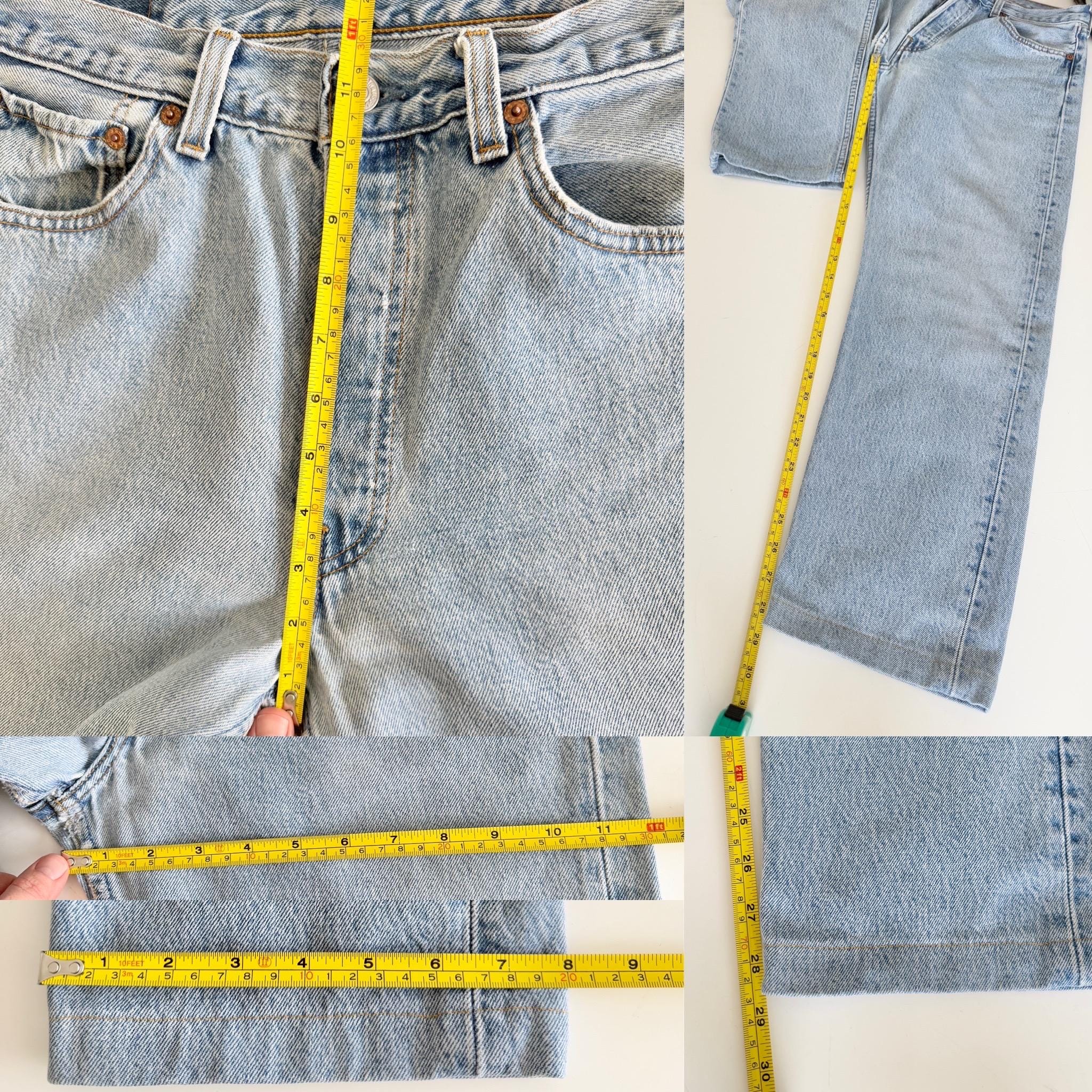 Levis 501 vintage w30 L28 light blue 501s made in USA 90s straight leg jeans 501 29”/30” waist