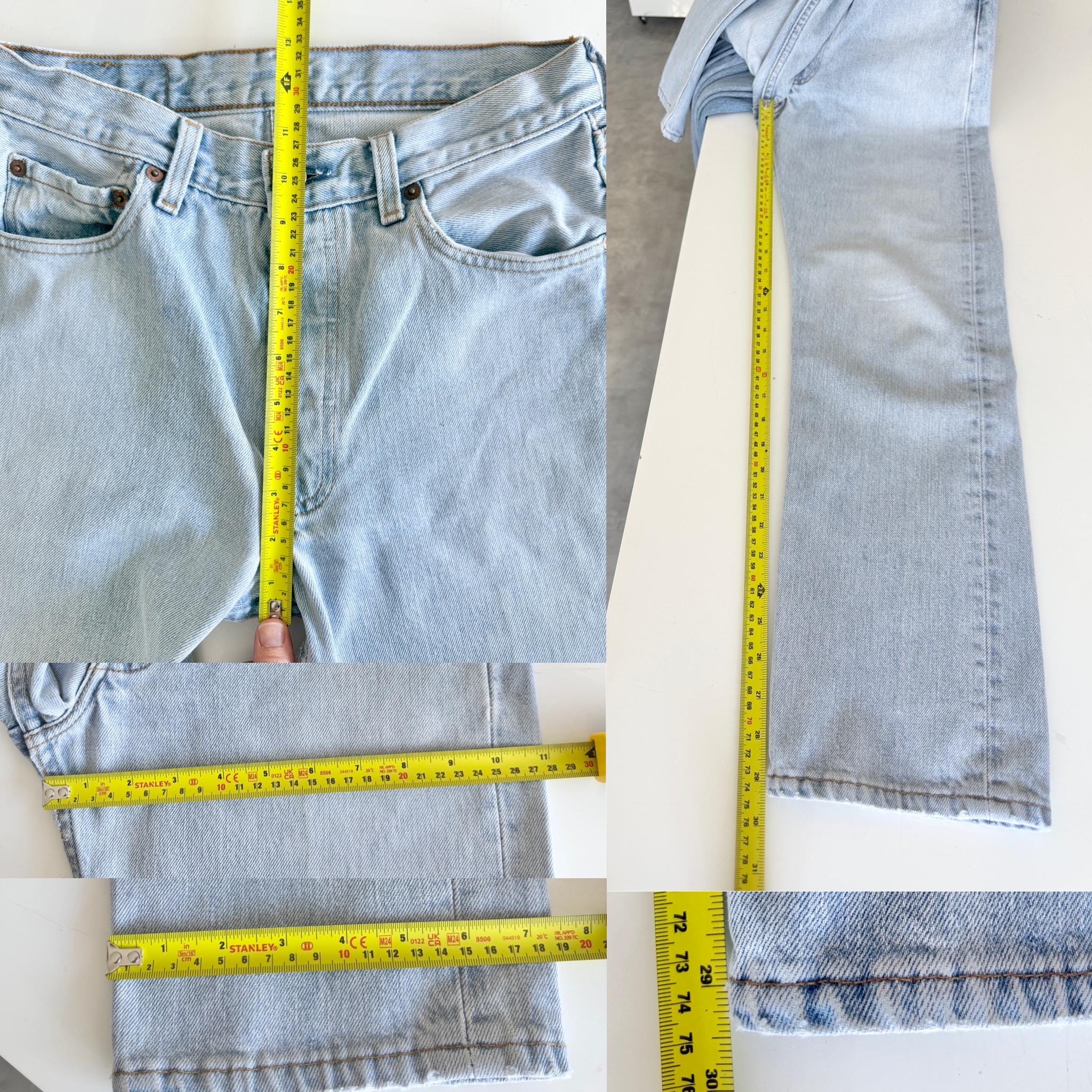 W27 L29 Levis 501 vintage 26-27” measured waist light blue faded 90s made in USA hol
