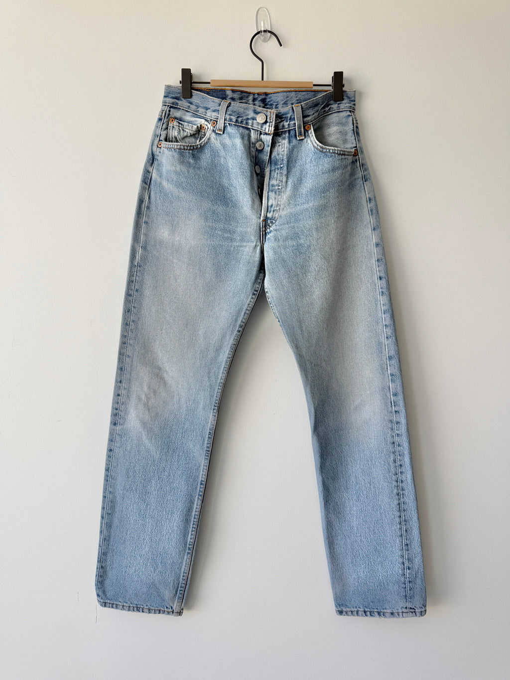 W29 L31 vintage Levis 501 28/29” measured fade light denim USA 501s Y2K