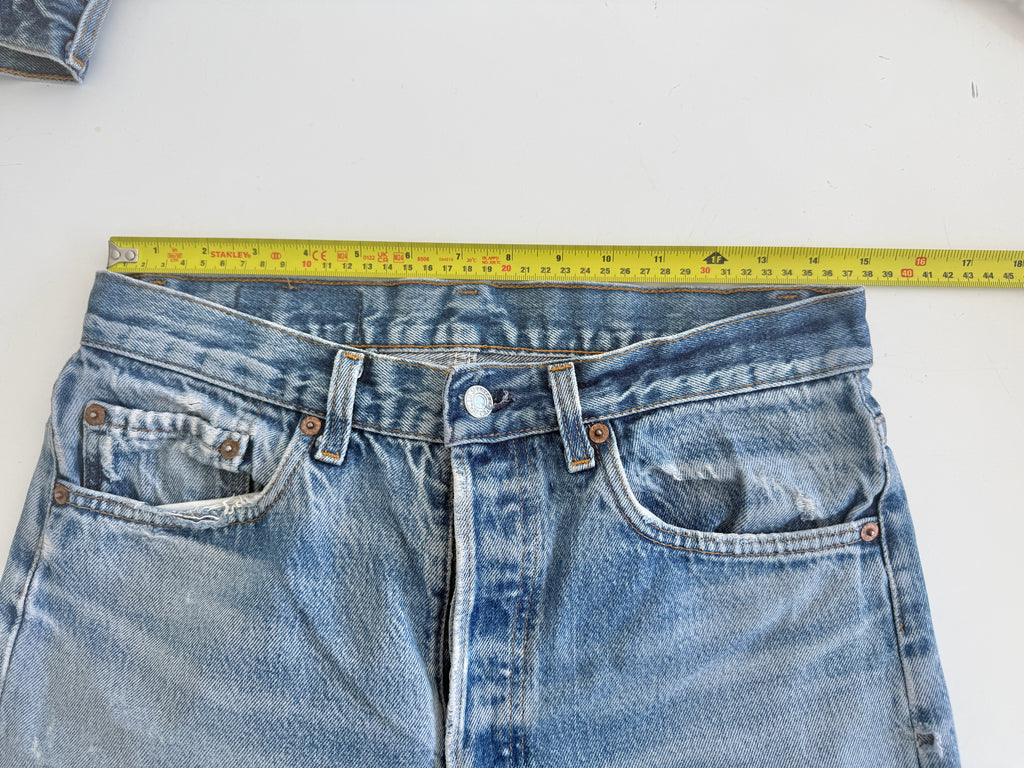 W30 vintage Levis 501 shorts 29/30” measured waist faded denim USA 501s