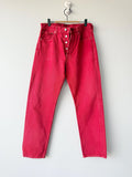 W32 L31 vintage Levis 501 31-32” measured waist red made in 90s