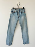 W26 L31 vintage Levis 501 24-26” measured medium blue 90s Levi’s 501s USA