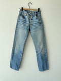 Soft W23 L29 vintage Levis 501 22-24” measured waist medium faded whisker blue 501s 90s