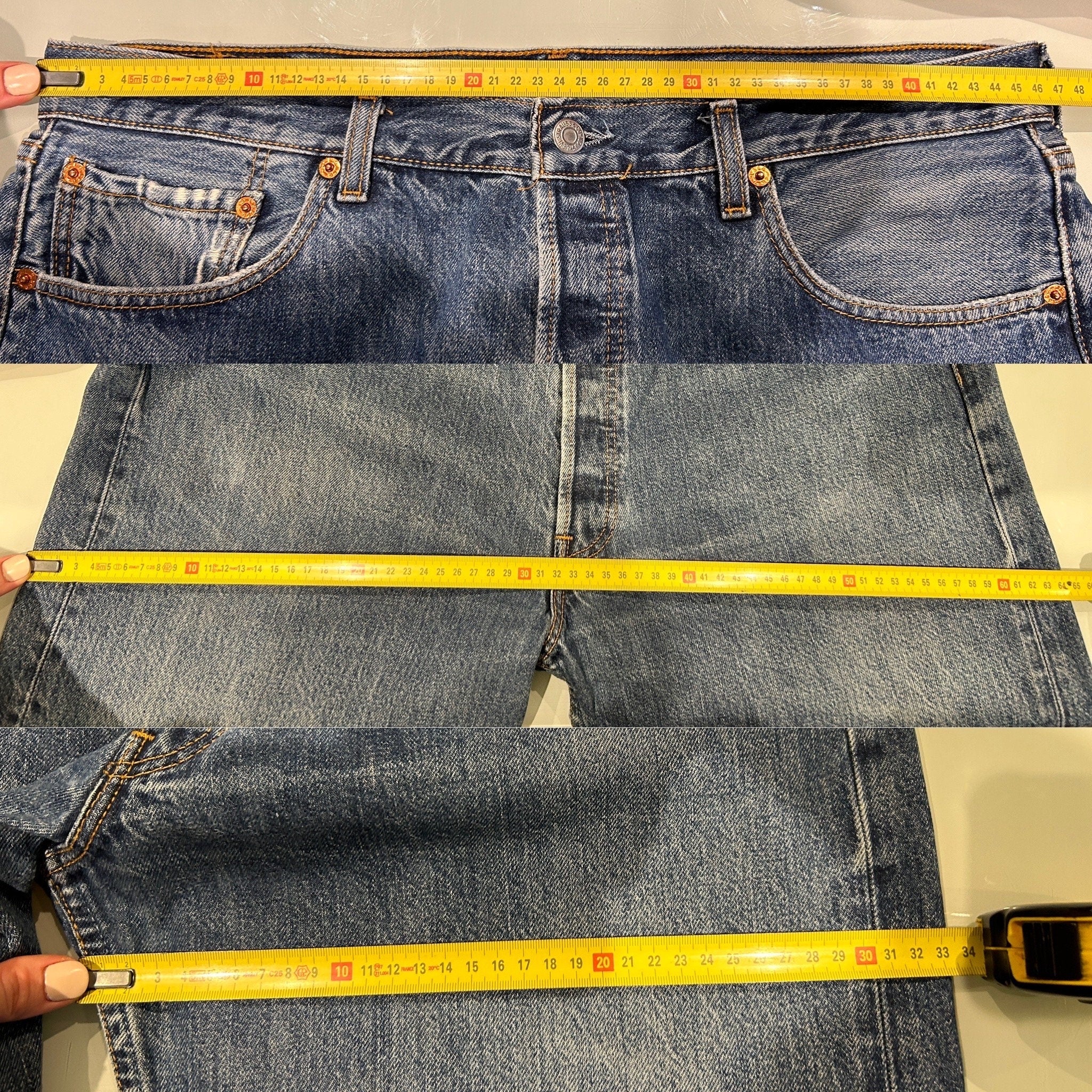 w36 L35 Levis 501 jeans dark faded blue Levi’s made in Spain dark denim 501 vintage made in 90s 501 vintage Levi’s