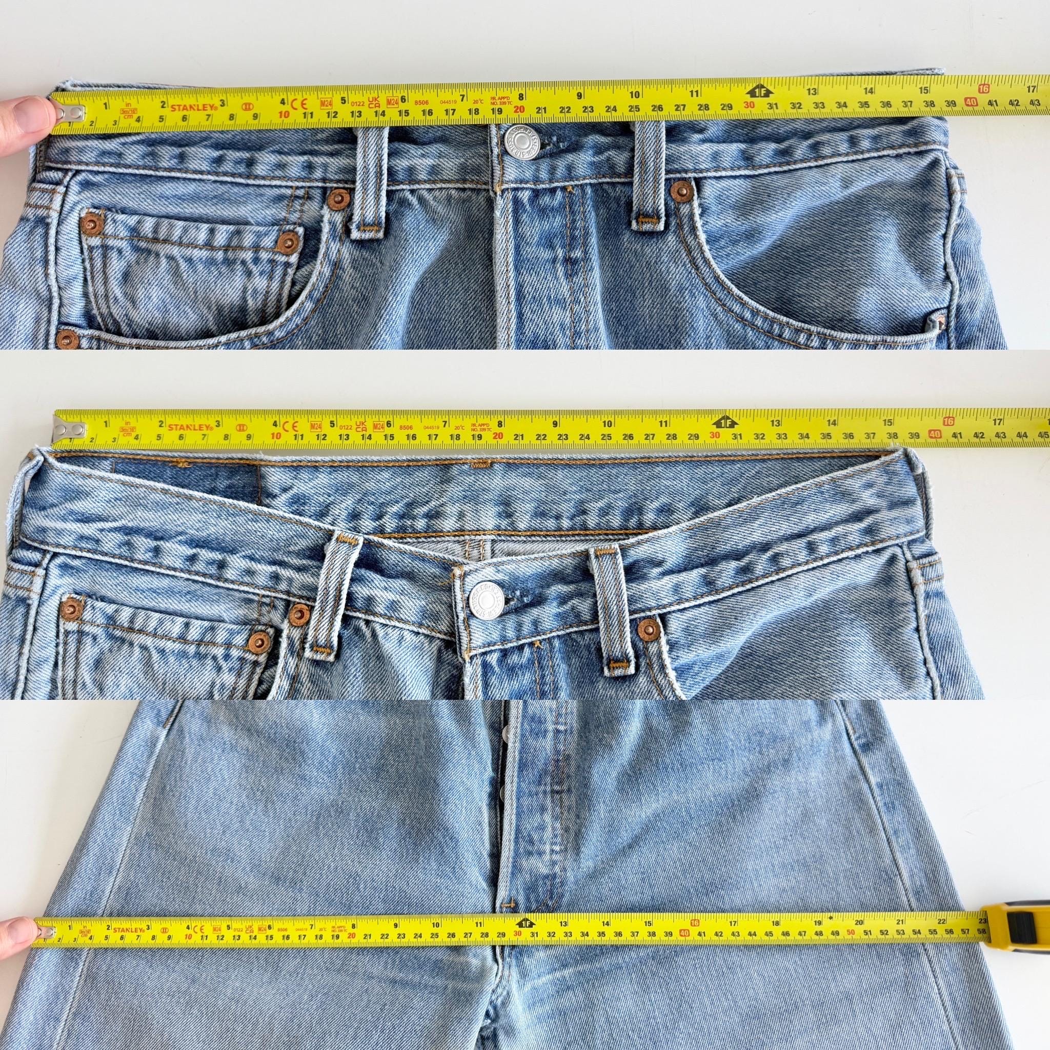 W30 L31 Levis 501 vintage 29-30” waist medium faded blue 501s made in Canada 90s