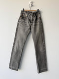 W24 L29 vintage Levis 501 23-24” measured waist black faded denim made in 90s