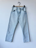 W25 L27 vintage Levis 501 light blue faded 24/25” measured waist 90s levis 501s