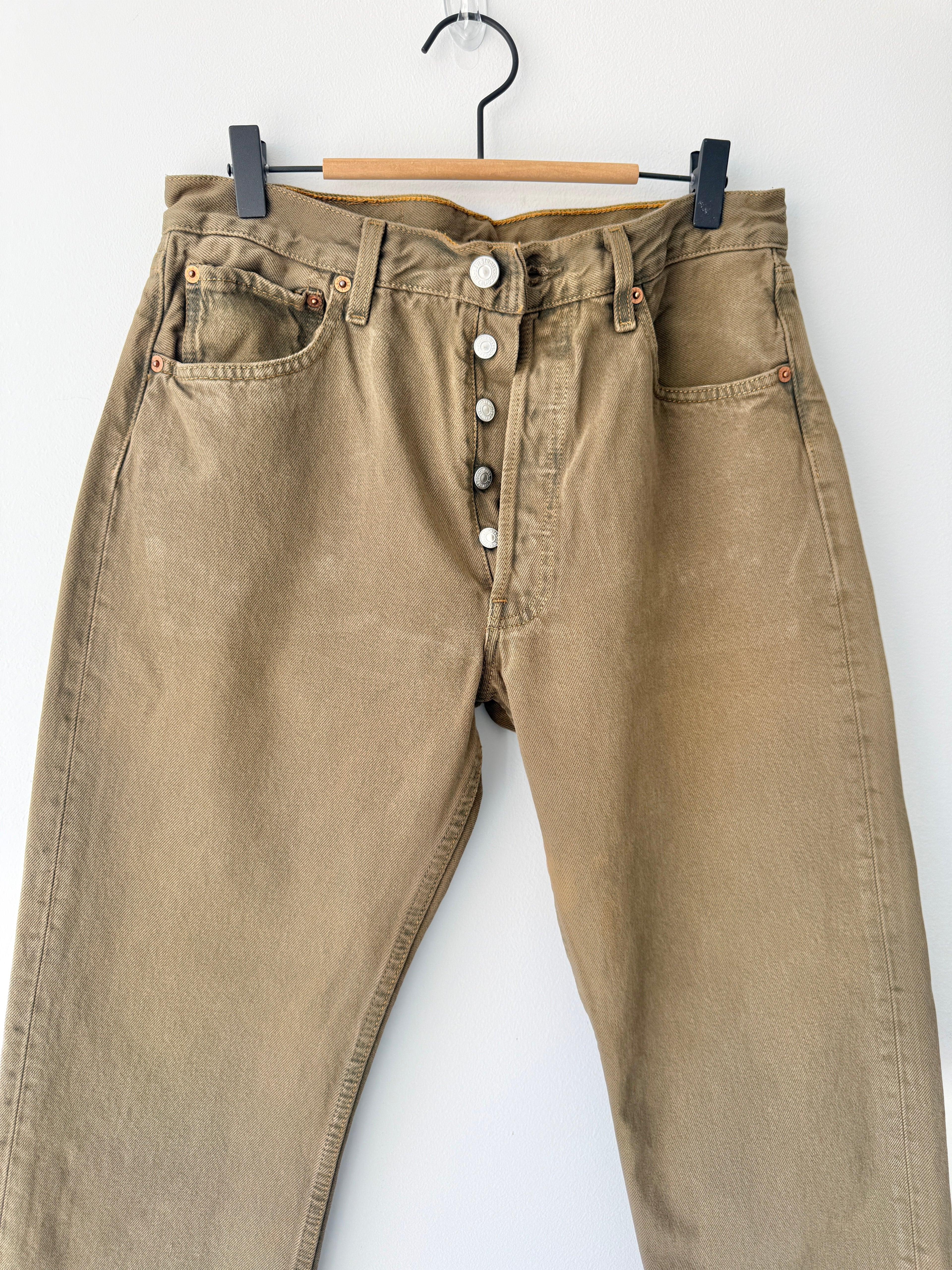 W30 L28 vintage Levis 501s 29/30” khaki/ brown Levi’s 501s 90s