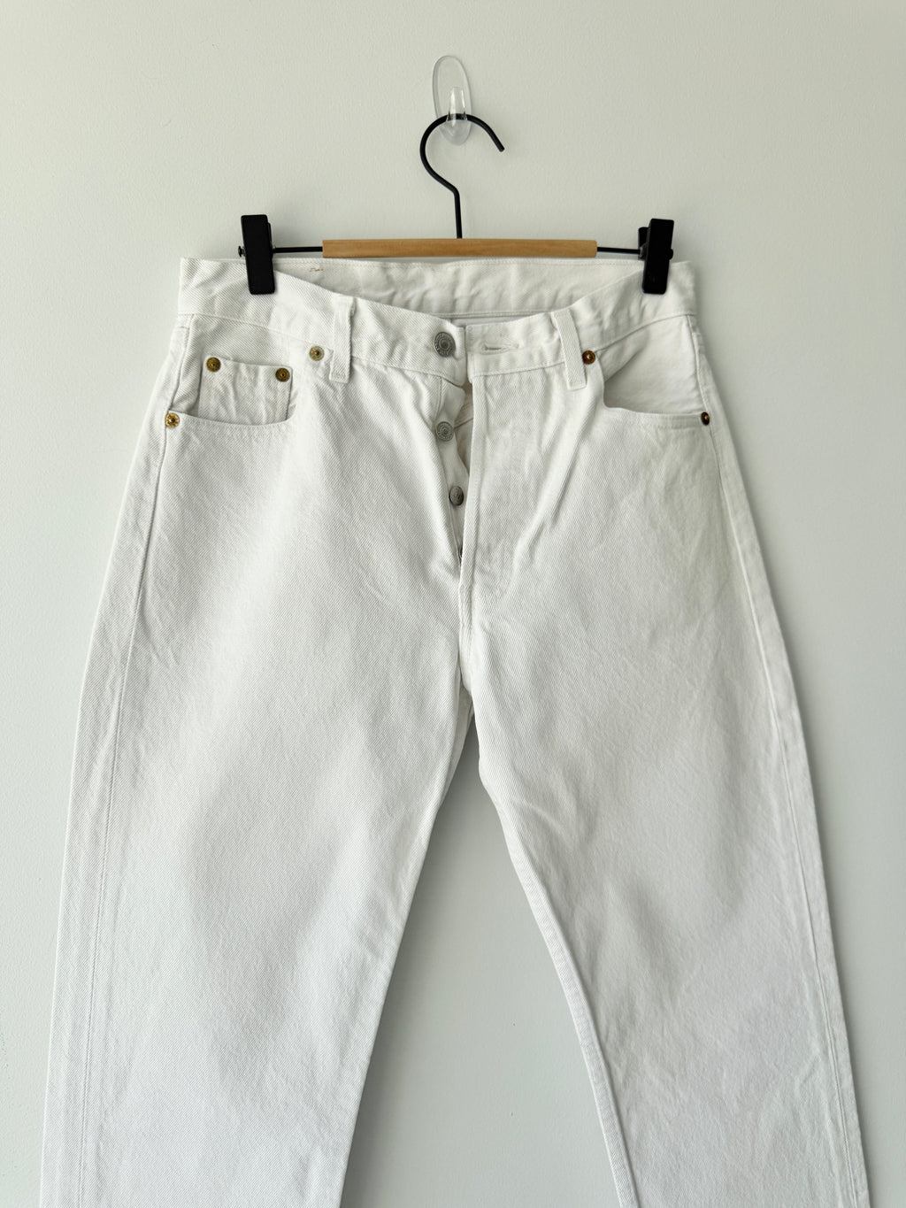 W28 L30 white vintage Levis 501 27/28” measured waist white 90s/80s 501s