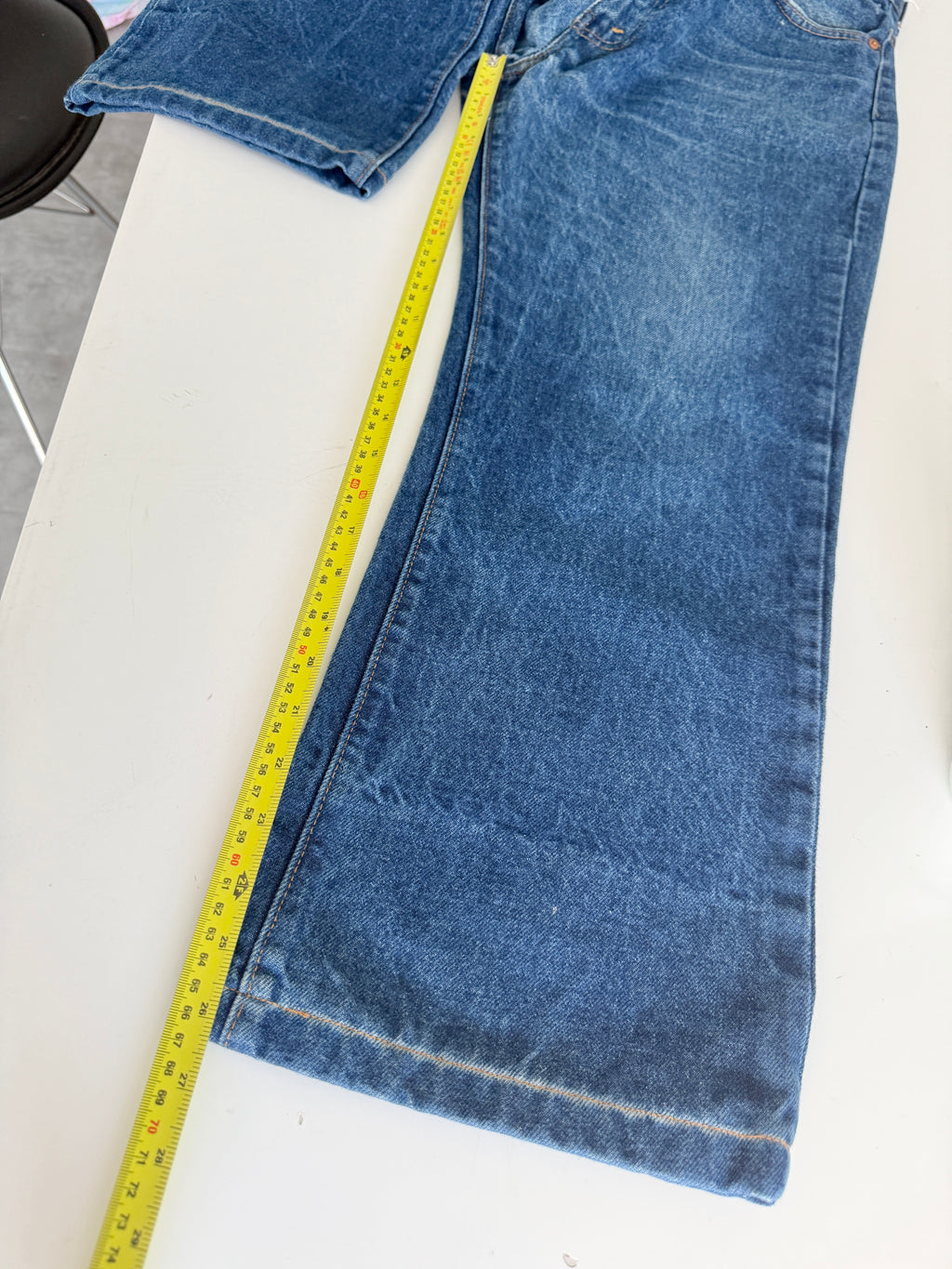 W34 L26 vintage Levis 517 34” measured light blue fade denim 90s Levi’s 517s USA