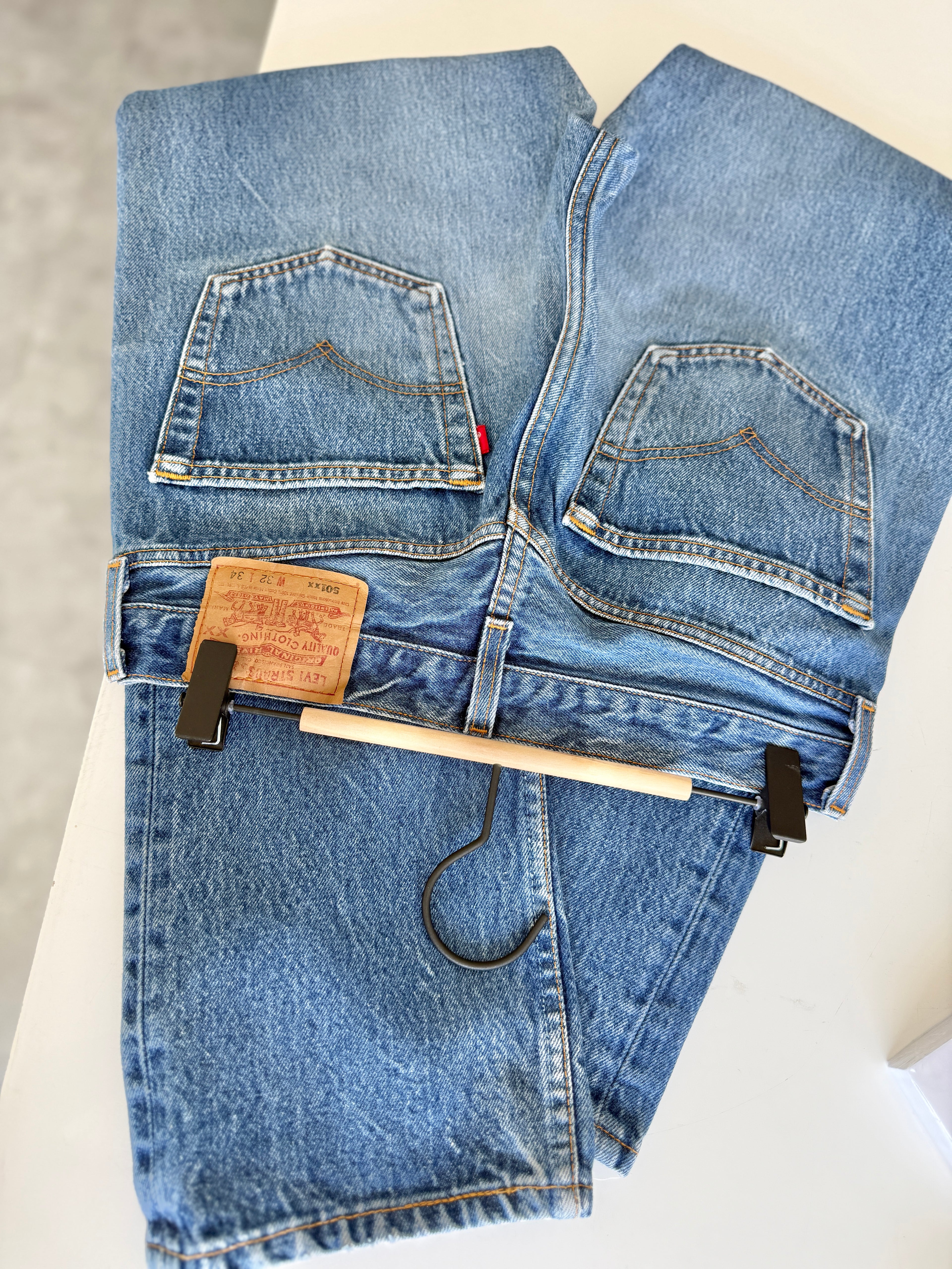 W29 L30 vintage Levis 501xx 28-29” measured dark faded blue 90s Levi’s 501s USA