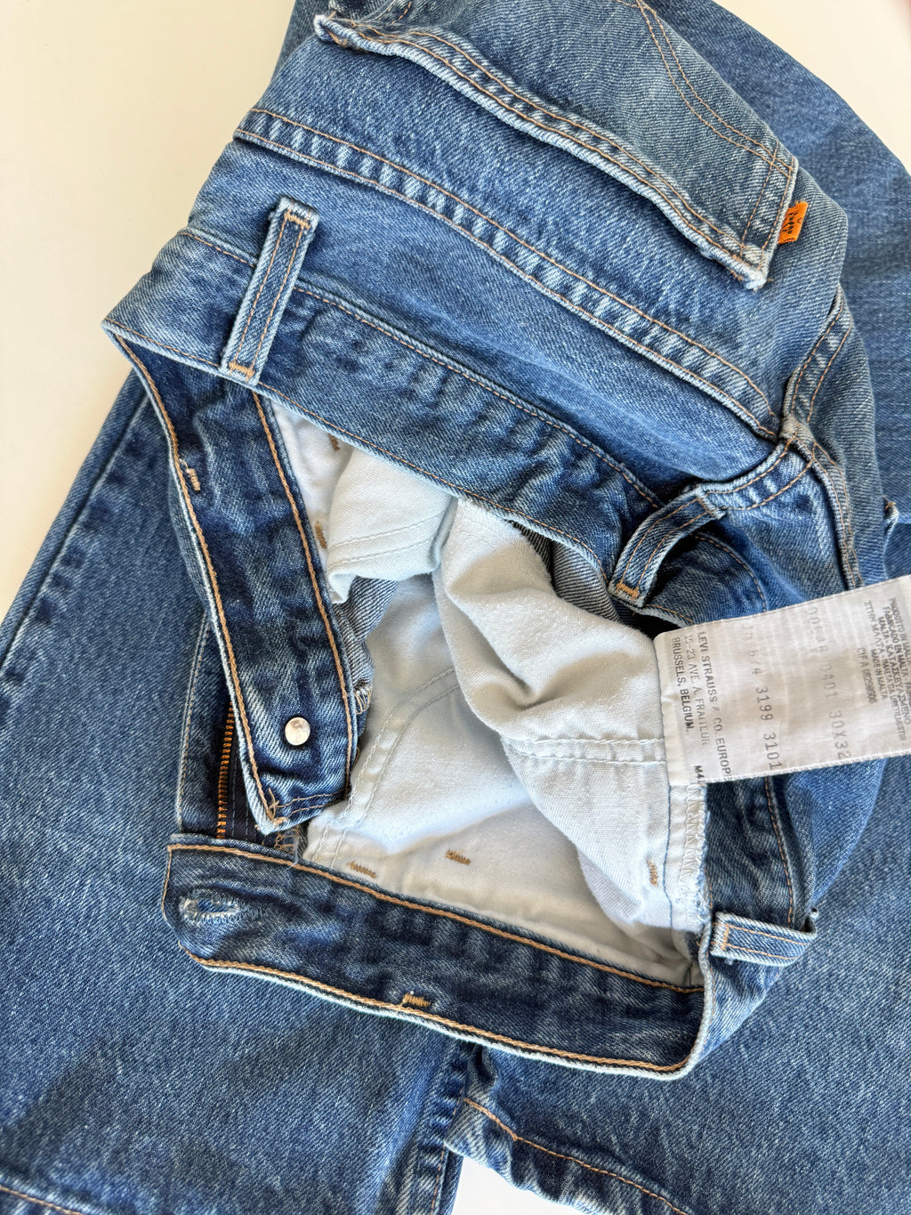 W28 L30 vintage Levis 646 27/29” measured dark blue denim light wallet mark 646s Y2K