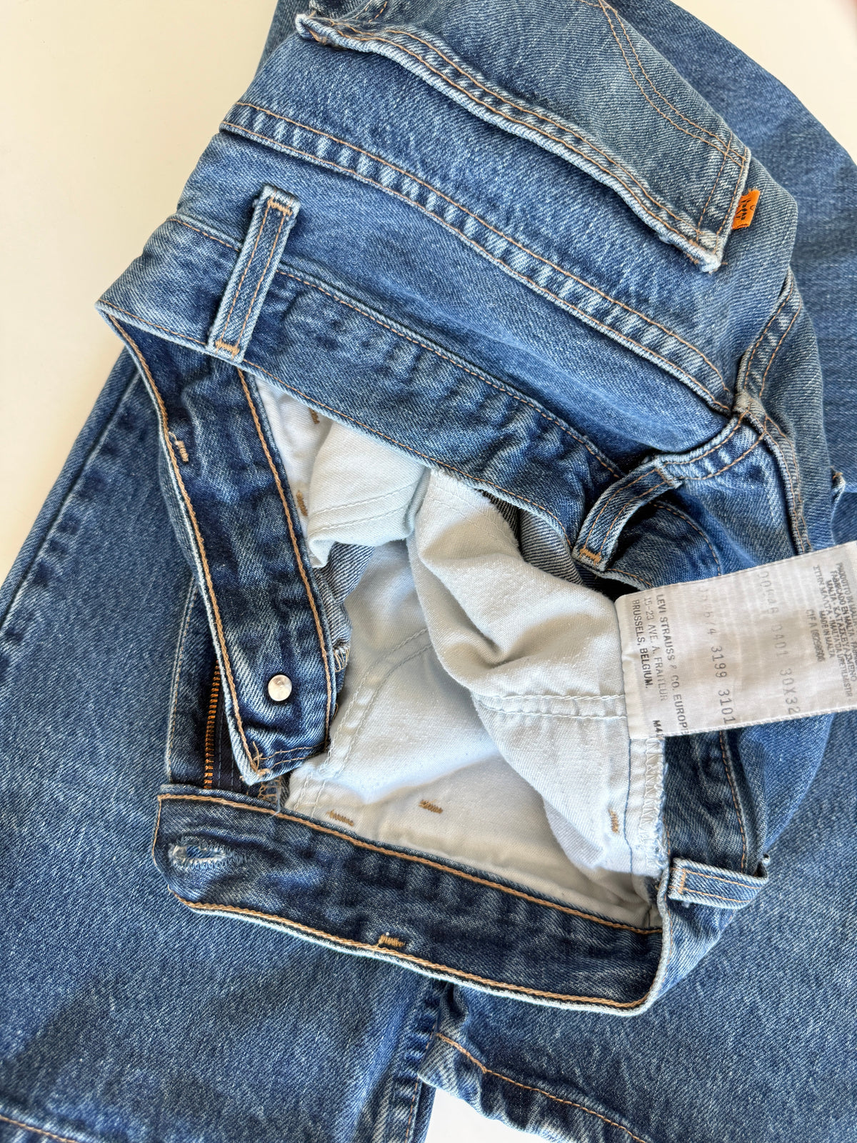 W28 L30 vintage Levis 646 27/29” measured dark blue denim light wallet mark 646s Y2K