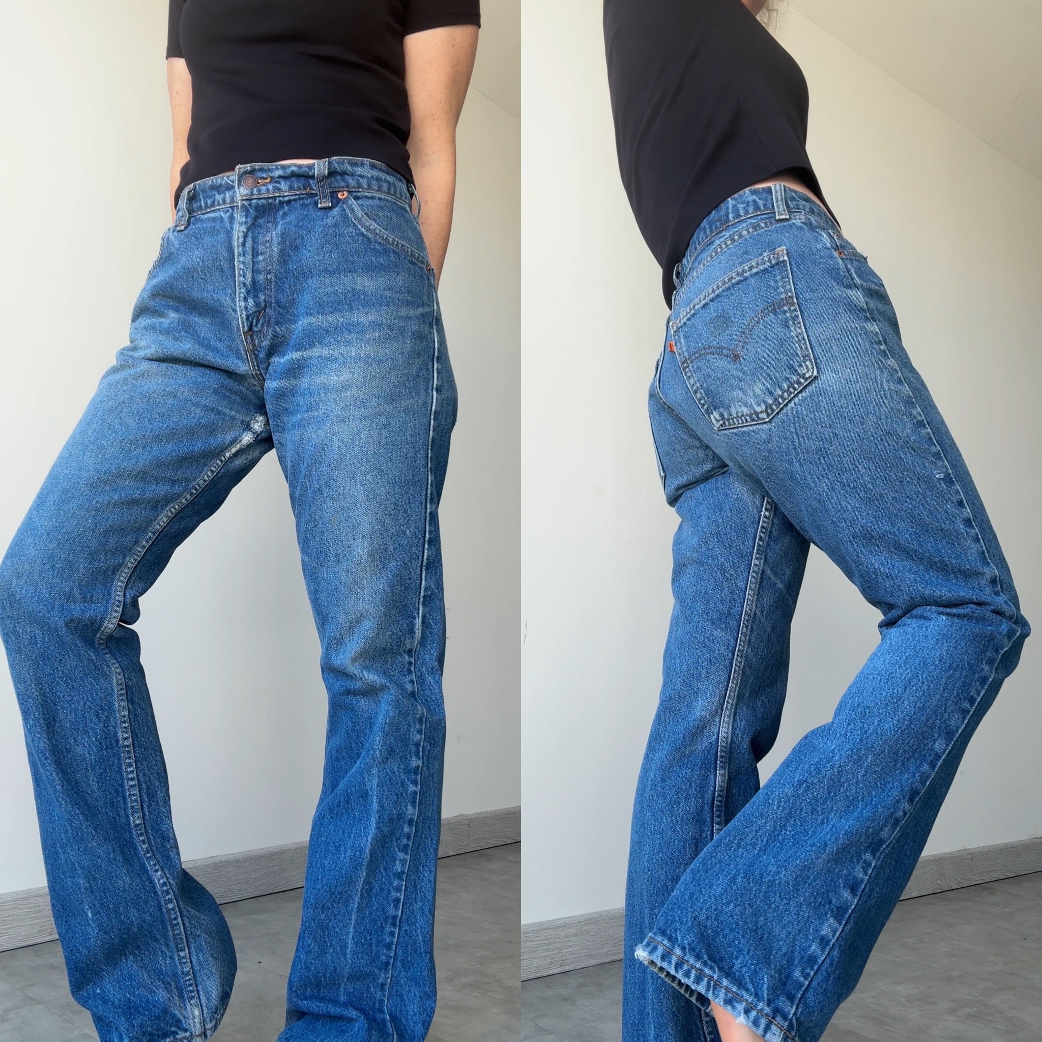 W28 L31 vintage Levis 517 28/29” measured dark fade blue denim Levi’s 517s