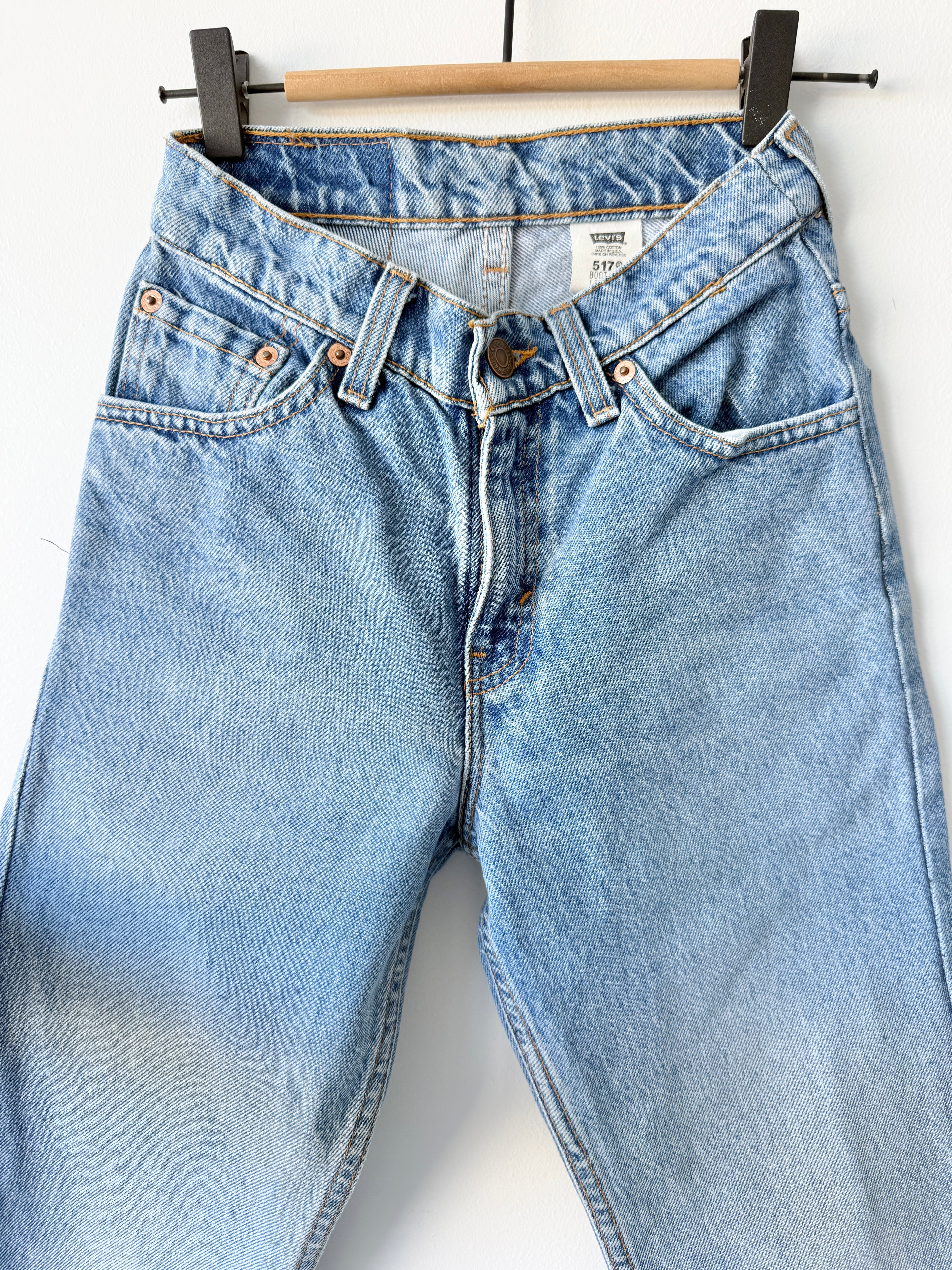 W21 L30 vintage Levis 517 21” measured waist medium blue Levi’s 517s USA 90s