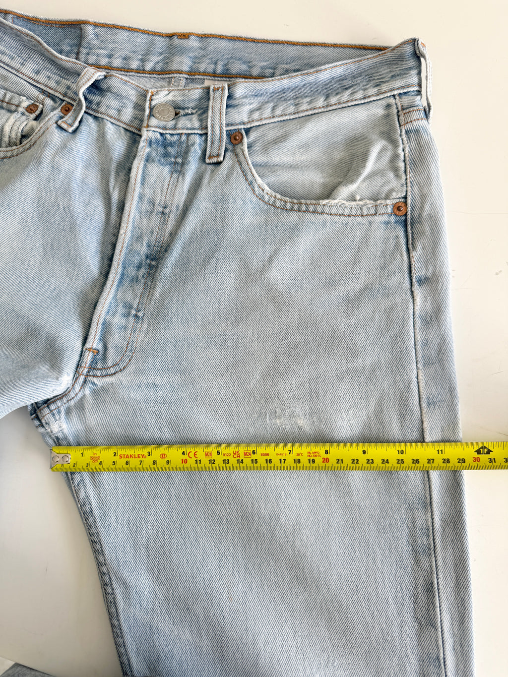 W30 L31 vintage Levis 501 29/30” light blue Levi’s 501s destroyed but beautiful denim