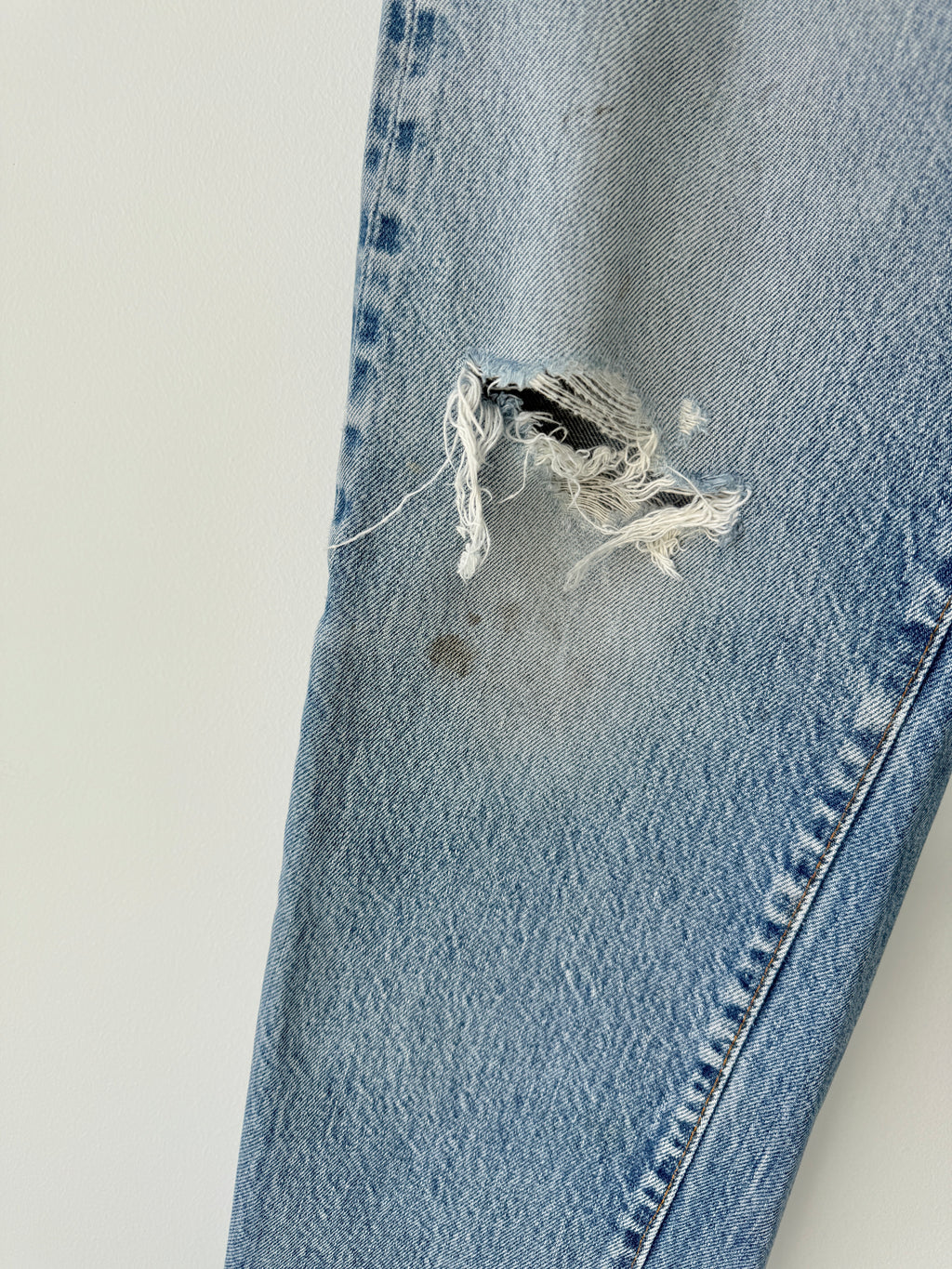 W32 L31 selvedge vintage Levis 501 31/32” measured light blue denim 70s Levi’s 501s USA