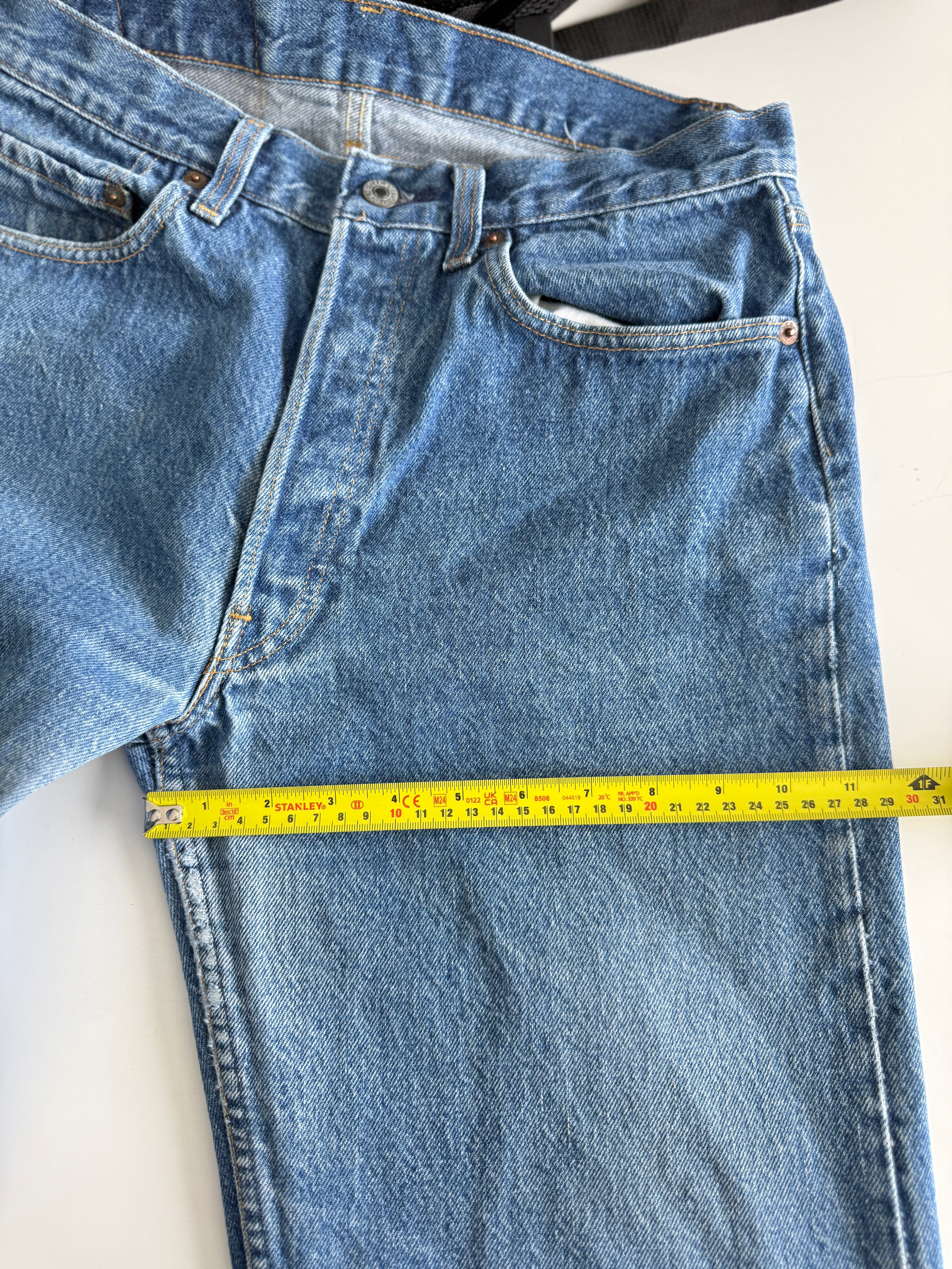 W31 L29 vintage Levis 501 29/31” measured raw blue denim faded blue 80’s levi’s 501s