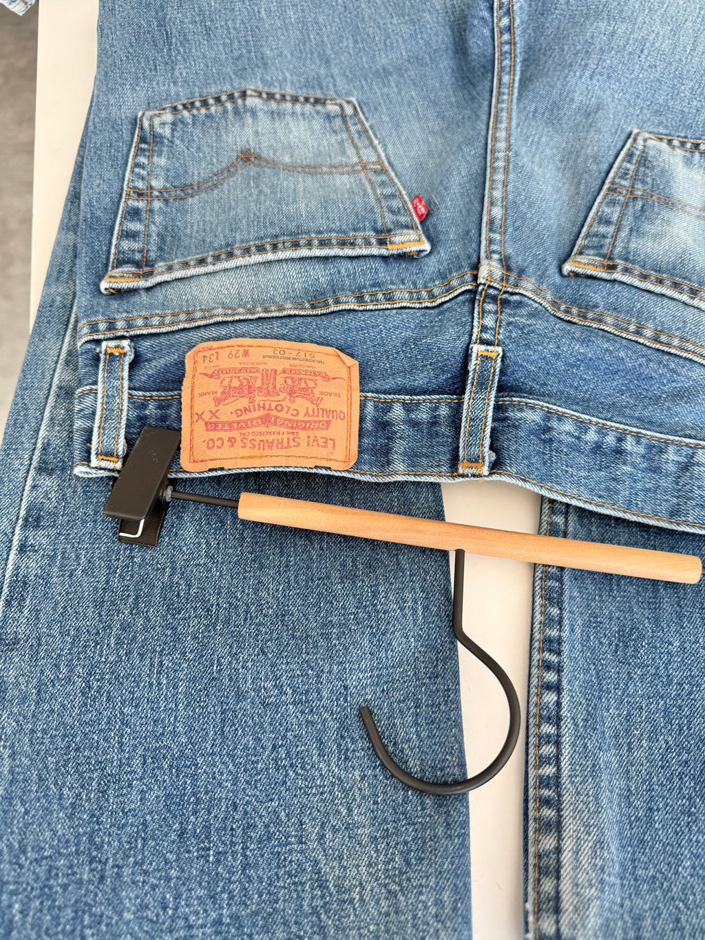 W26 L28 vintage Levis 517 26” measured dark faded blue denim Y2K Levi’s 517s wallet mark