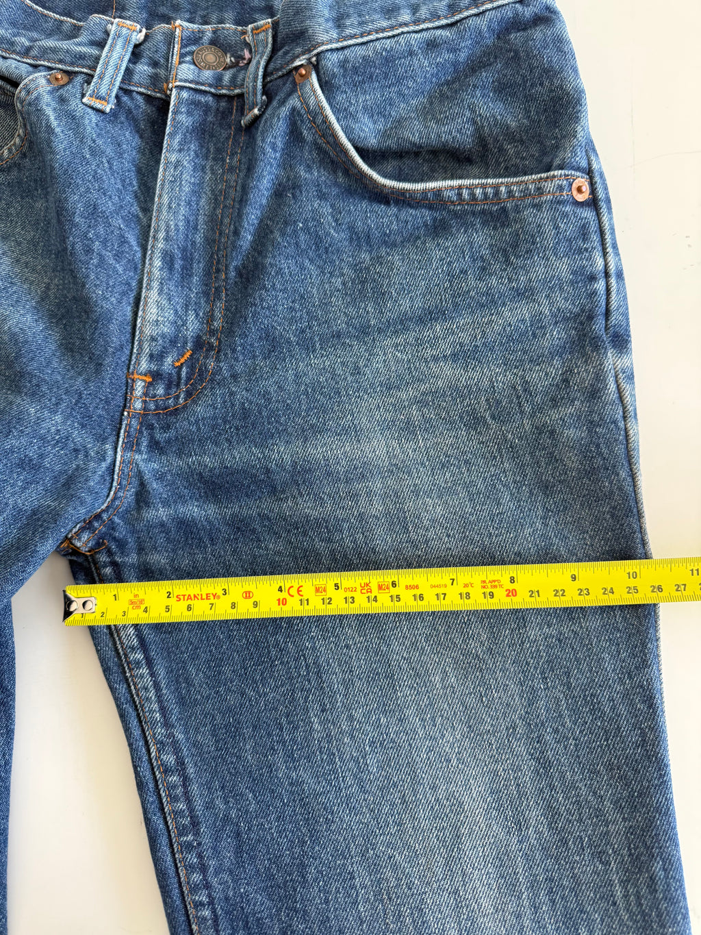 W26 L30 vintage Levis 630 26” measured light faded blue 80s Levi’s 630’s