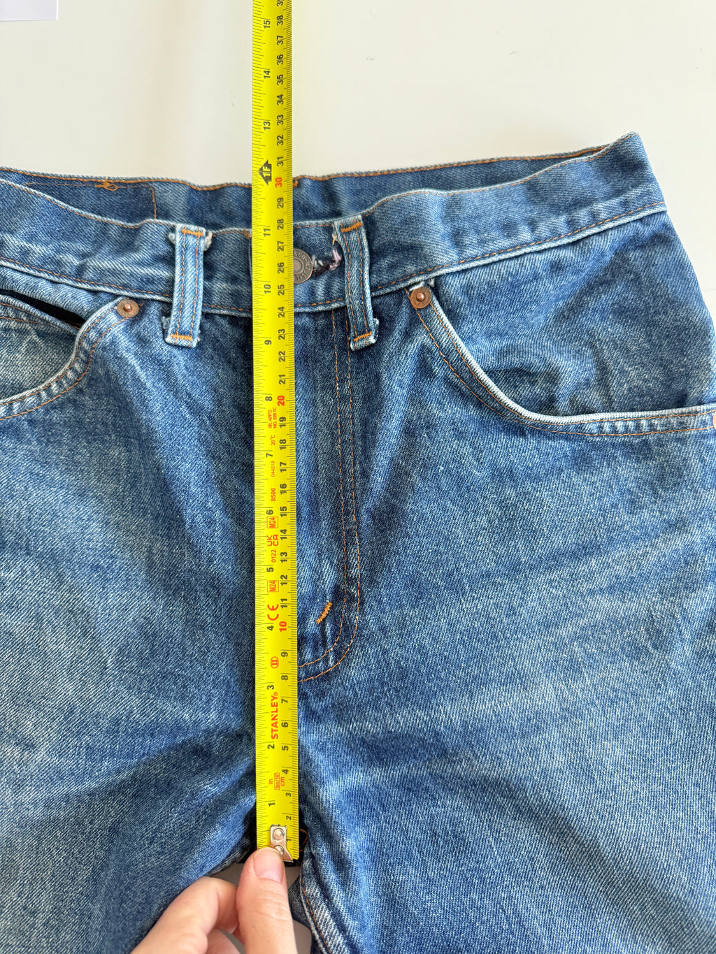 W26 L30 vintage Levis 630 26” measured light faded blue 80s Levi’s 630’s