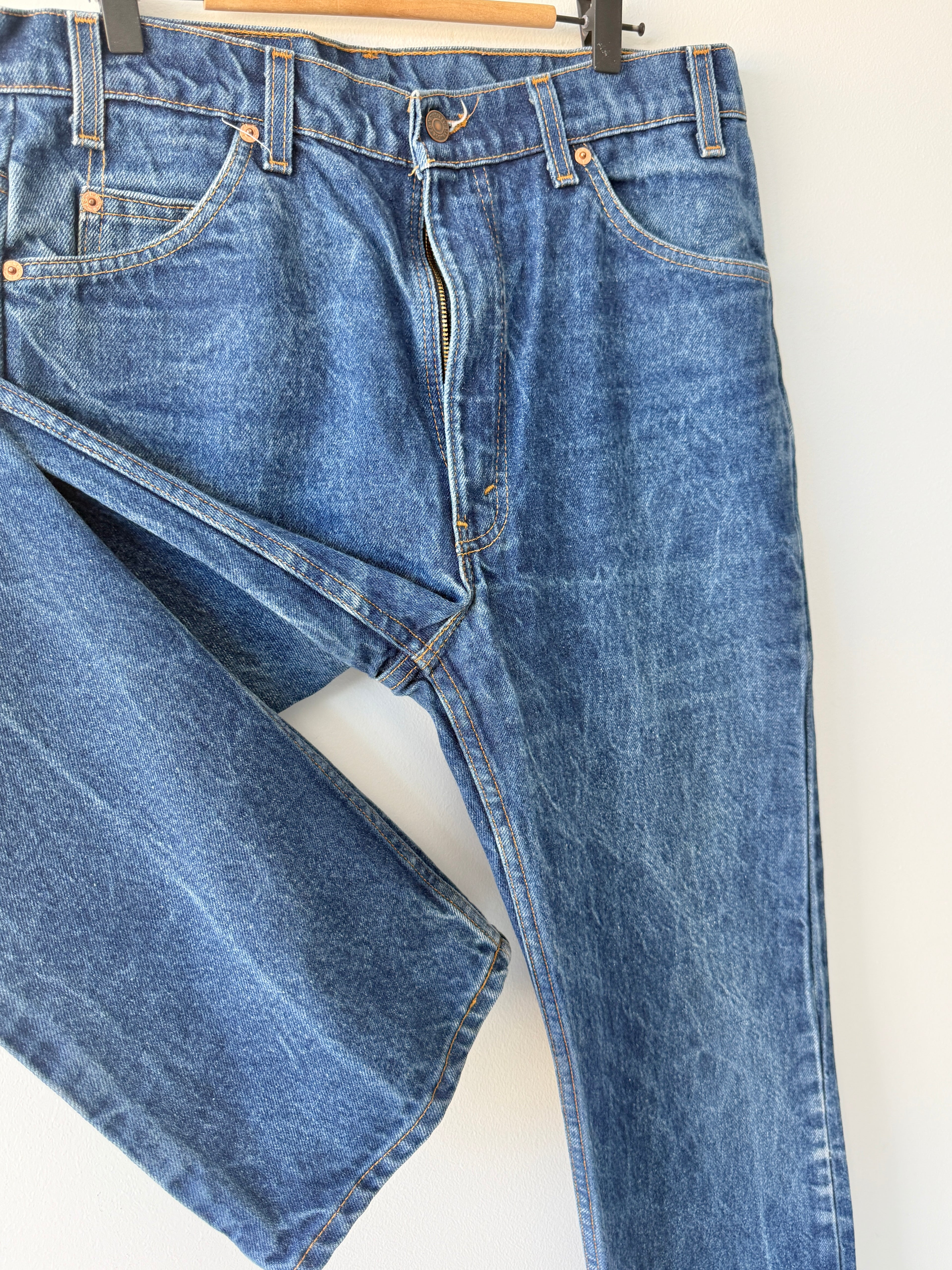 W33 L34 vintage Levis 517 33” measured waist raw blue 517s made in 90s USA