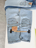 Soft W25 L31 vintage Levis 501 25” measured waist light blue 501s made in 90s