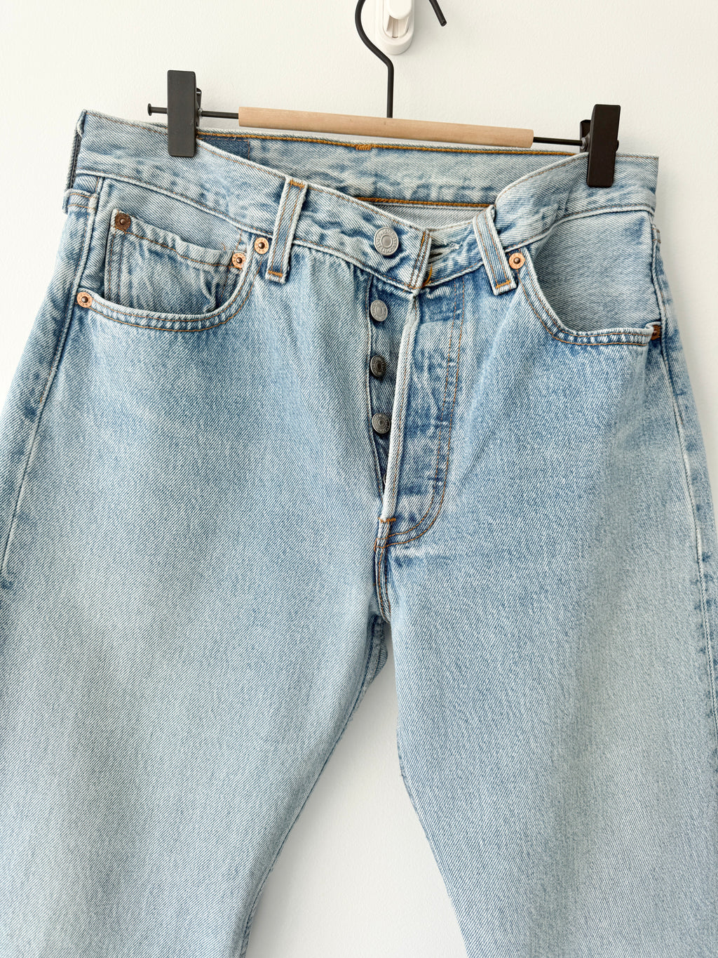 W29 L30 vintage Levis 501 28-29”measured light blue 90s USA 501s