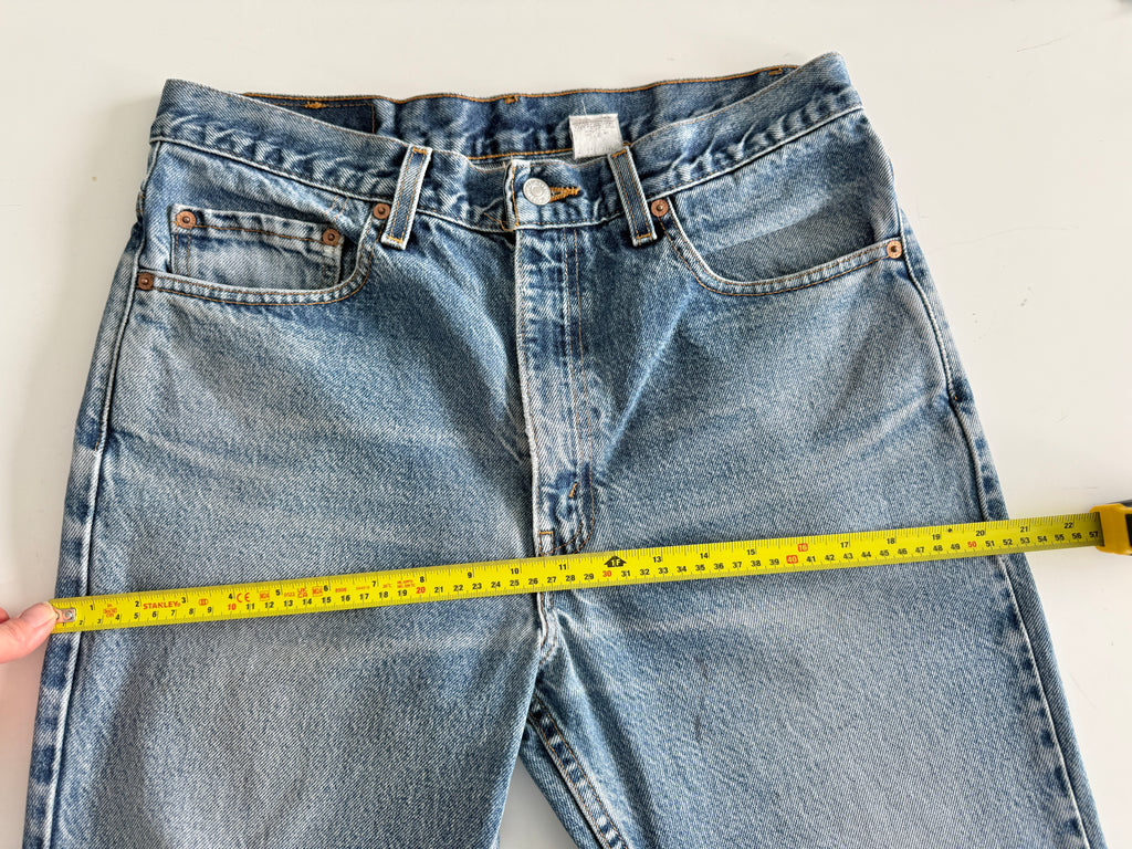 W30 L30 vintage Levis 517 30” measured waist dark faded blue 517s amazing Wallet mark