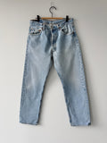 W30 L29 vintage Levis 501 29/30” measured waist light blue 501s made in USA 90s