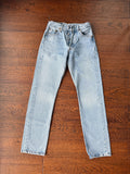 Softer W24 L29 vintage Levis 501 22/24” measured light blue 90s Levi’s 501s
