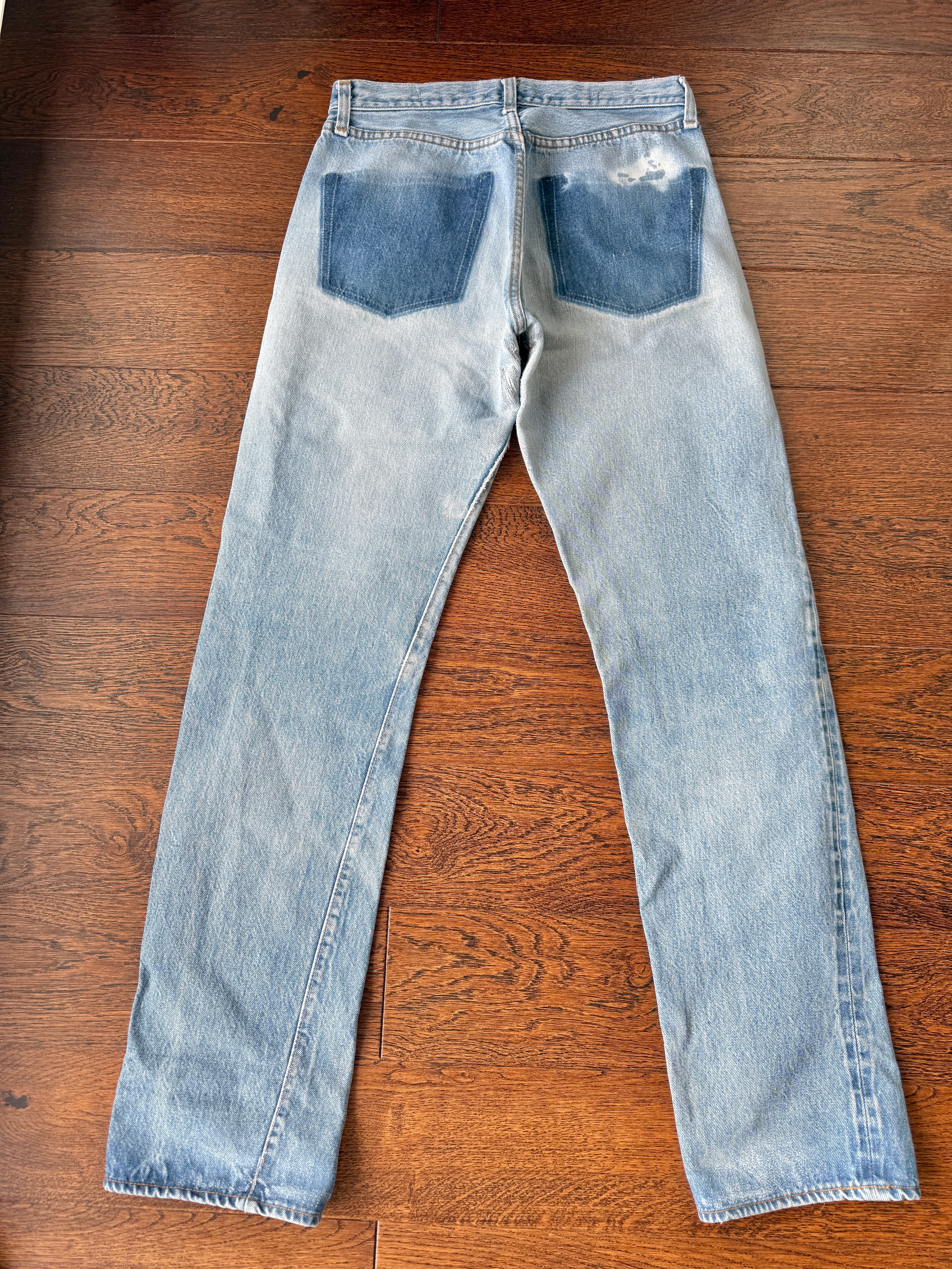 Selvedge W30 L33 vintage Levis 501 29/30” measured light faded blue denim 80’s 501s USA selvedge denim