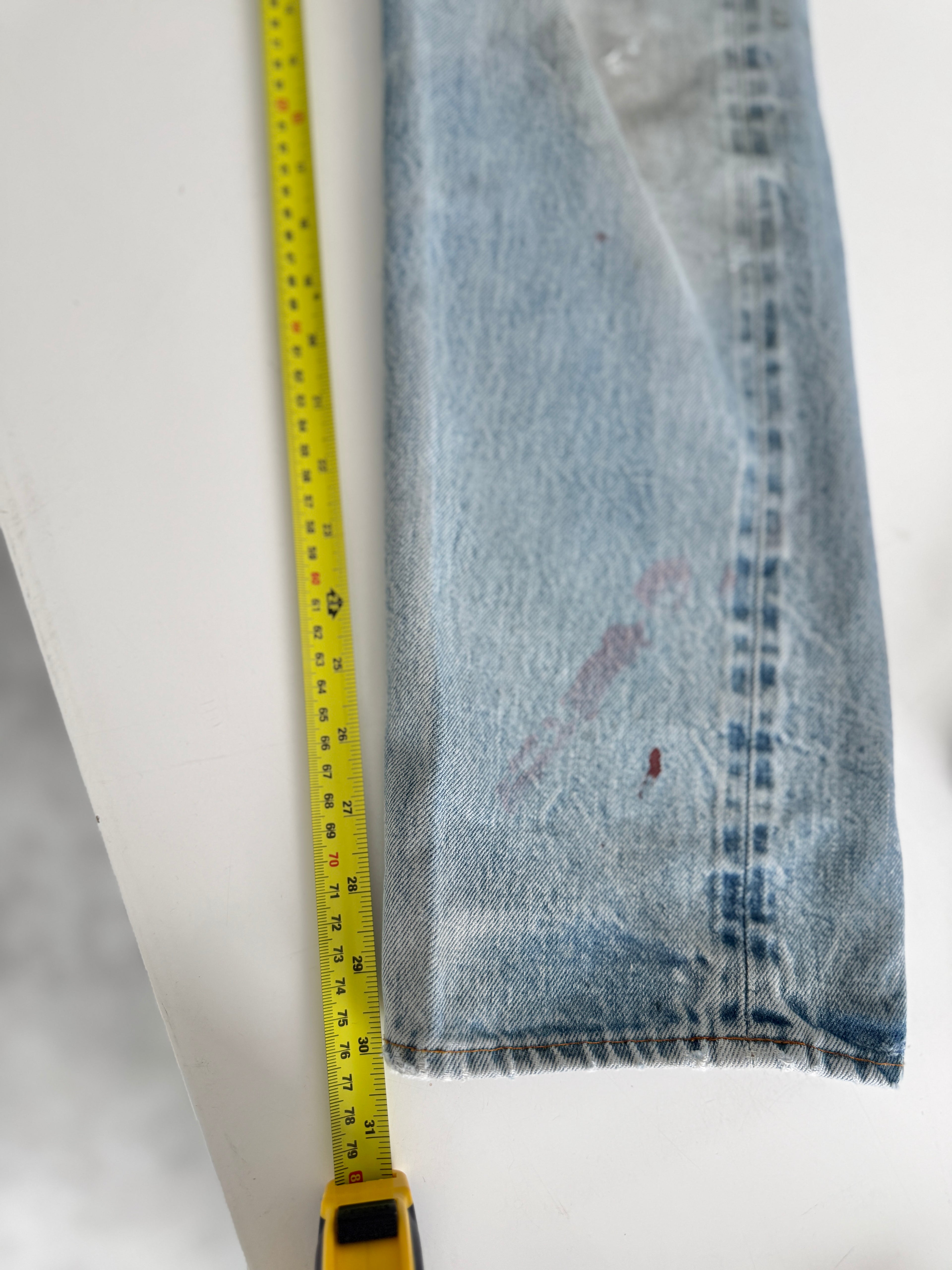 Selvedge W27 L30 vintage Levis 501 26/27” measured light blue faded 80s USA Levi’s 501s