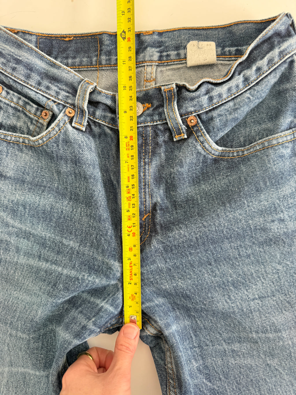 W25 L29 vintage Levis 517 24-25”” measured dark faded blue 90s USA 517s