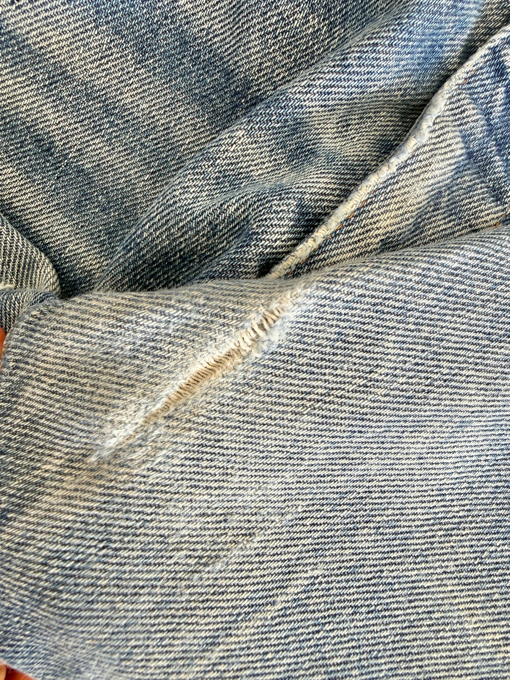 W34 L29 vintage Levis 603 33/34” measured waist dark blue faded whiskers  70s 603s