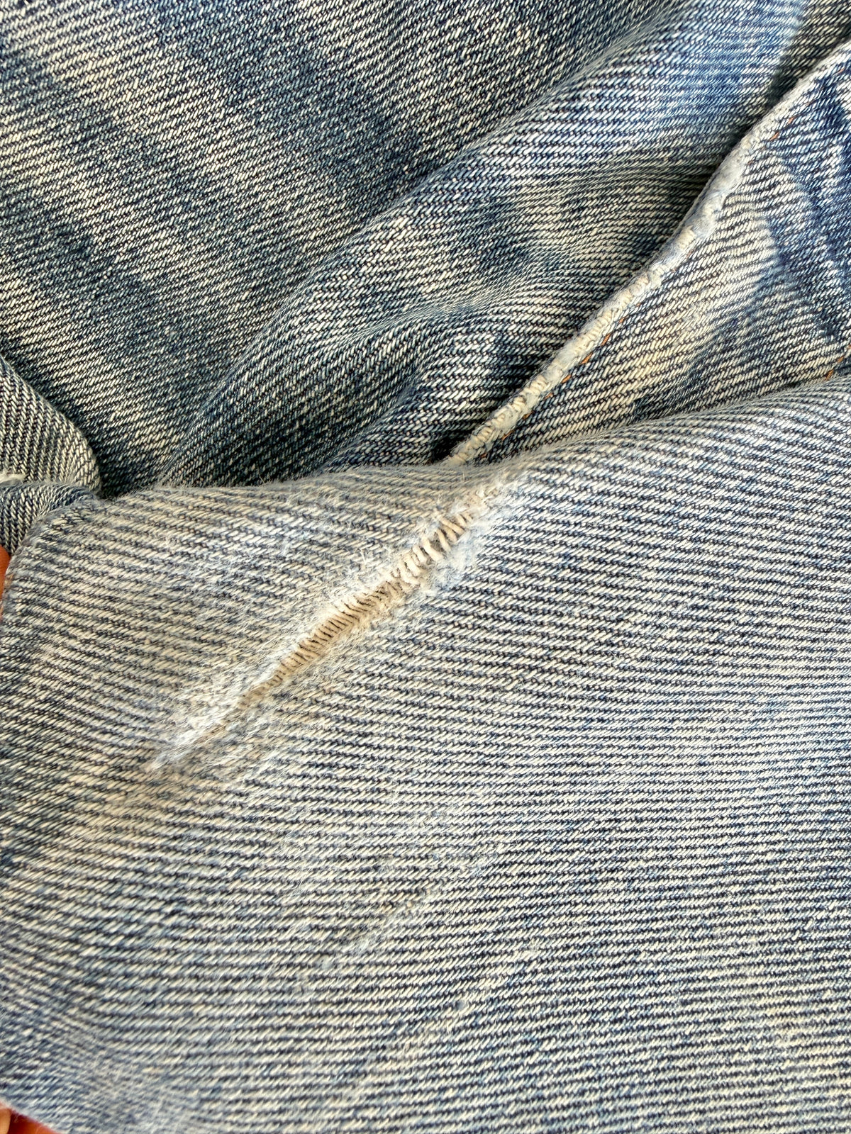 W34 L29 vintage Levis 603 33/34” measured waist dark blue faded whiskers  70s 603s