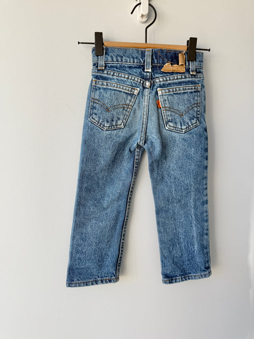 Kids vintage Levis jeans medium blue faded 80s Levi’s USA jeans