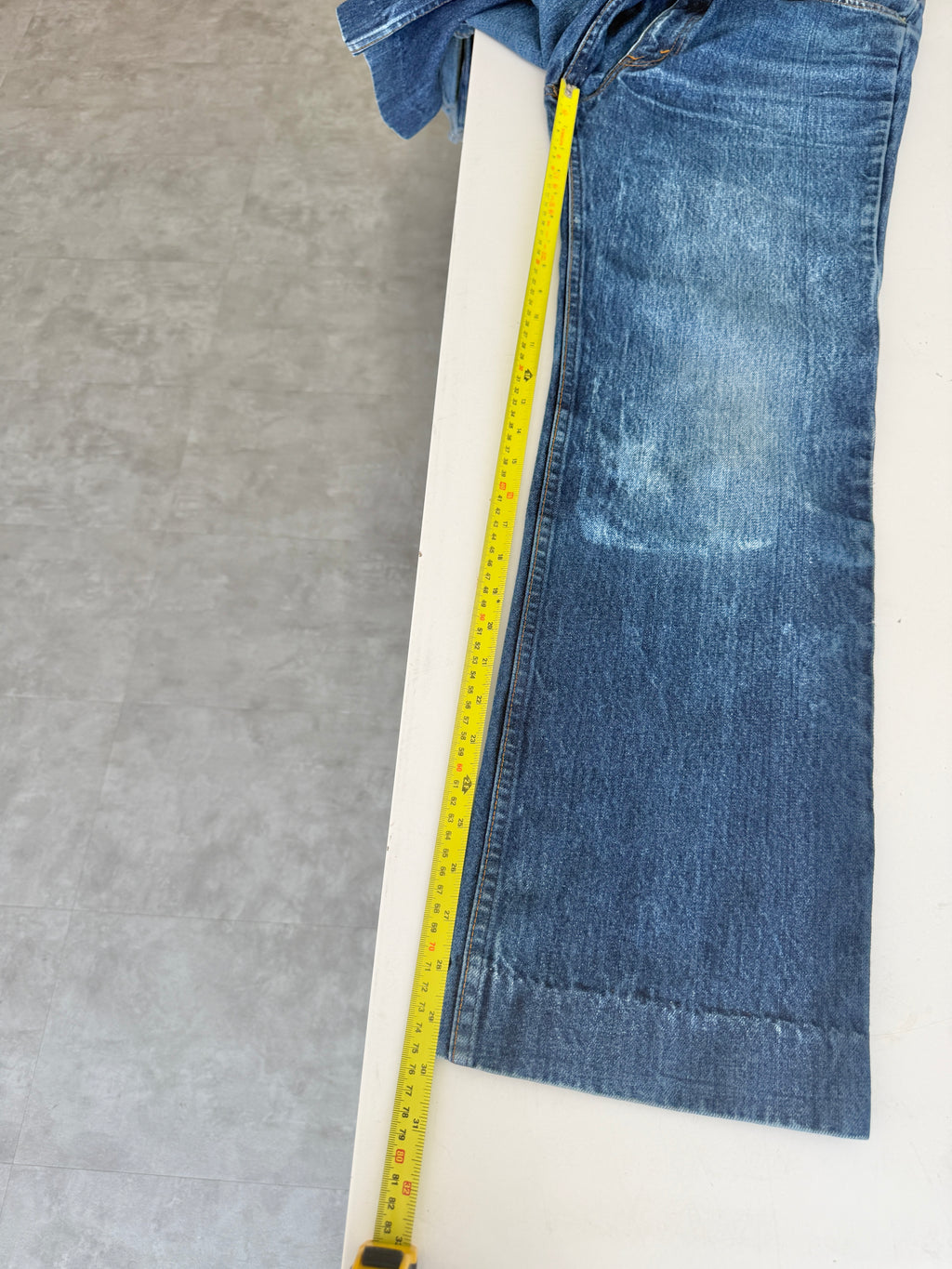 W31 L29 vintage Levis 630 30/31” measured waist dark faded blue 630s 80s   Orange tab