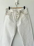 W31 L30 vintage Levis 501 30/31” measured white denim 90s Levi’s 501s