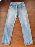 Selvedge W30 L33 vintage Levis 501 29/30” measured light faded blue denim 80’s 501s USA selvedge denim
