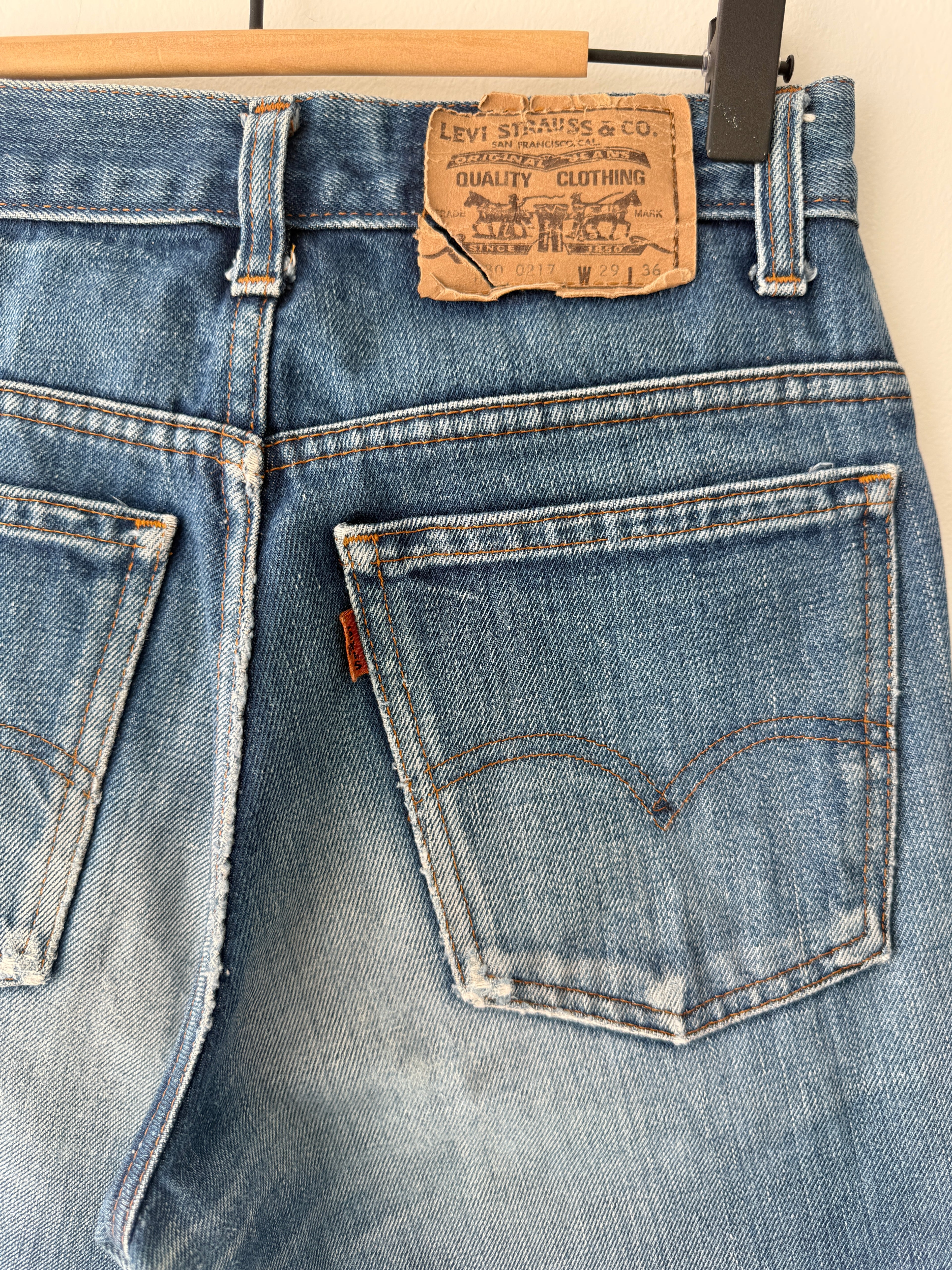 Soft W26 L27 vintage Levis 630 25/26” measured waist dark faded blue 630s 80s
