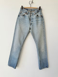 W25 L29 vintage Levis 501 24-25” measured “for women” light blue denim USA y2k