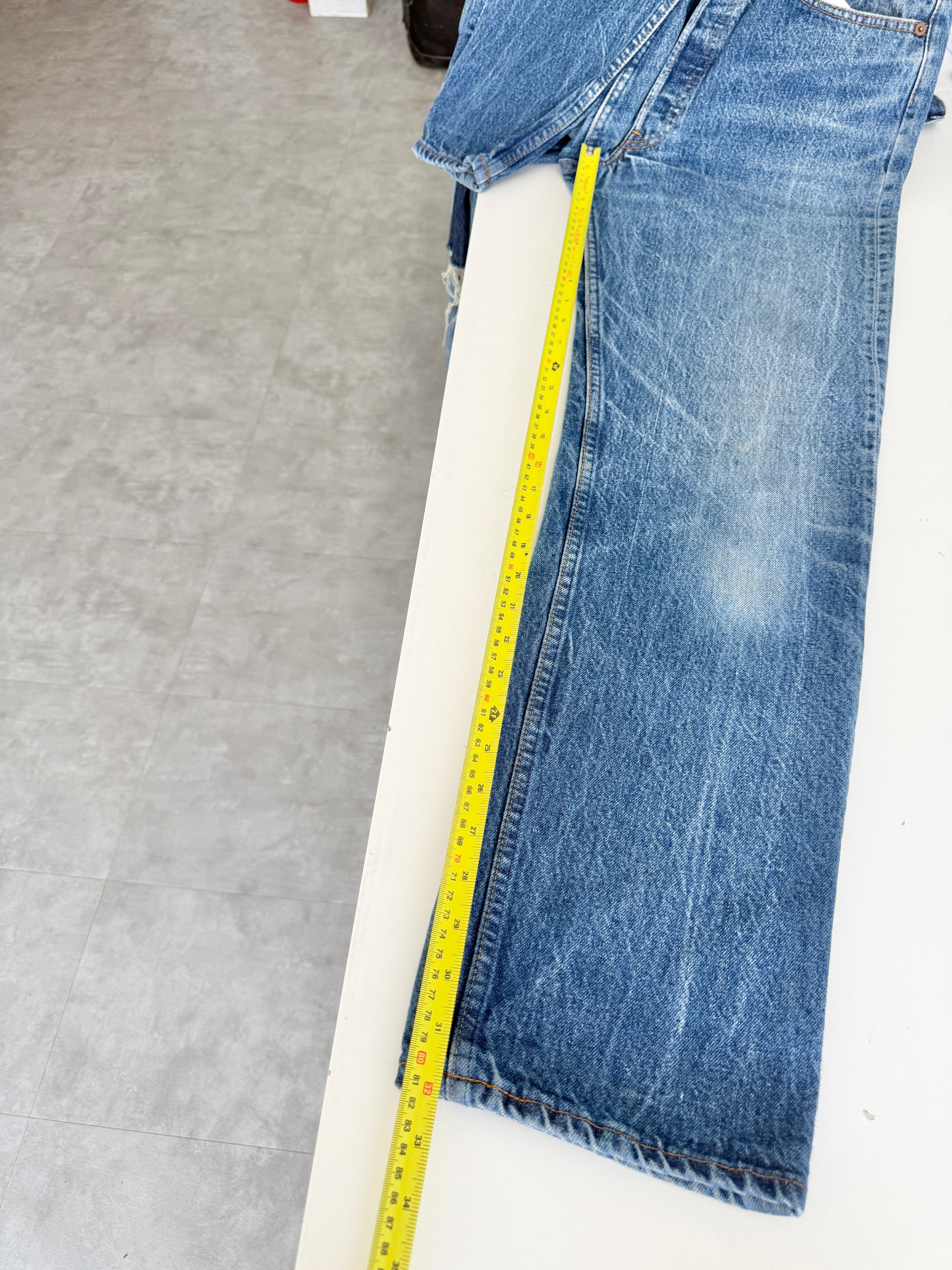 W30 L32 vintage Levis 501 29-30” measured dark blue faded blue 80s denim Levi’s 501s USA