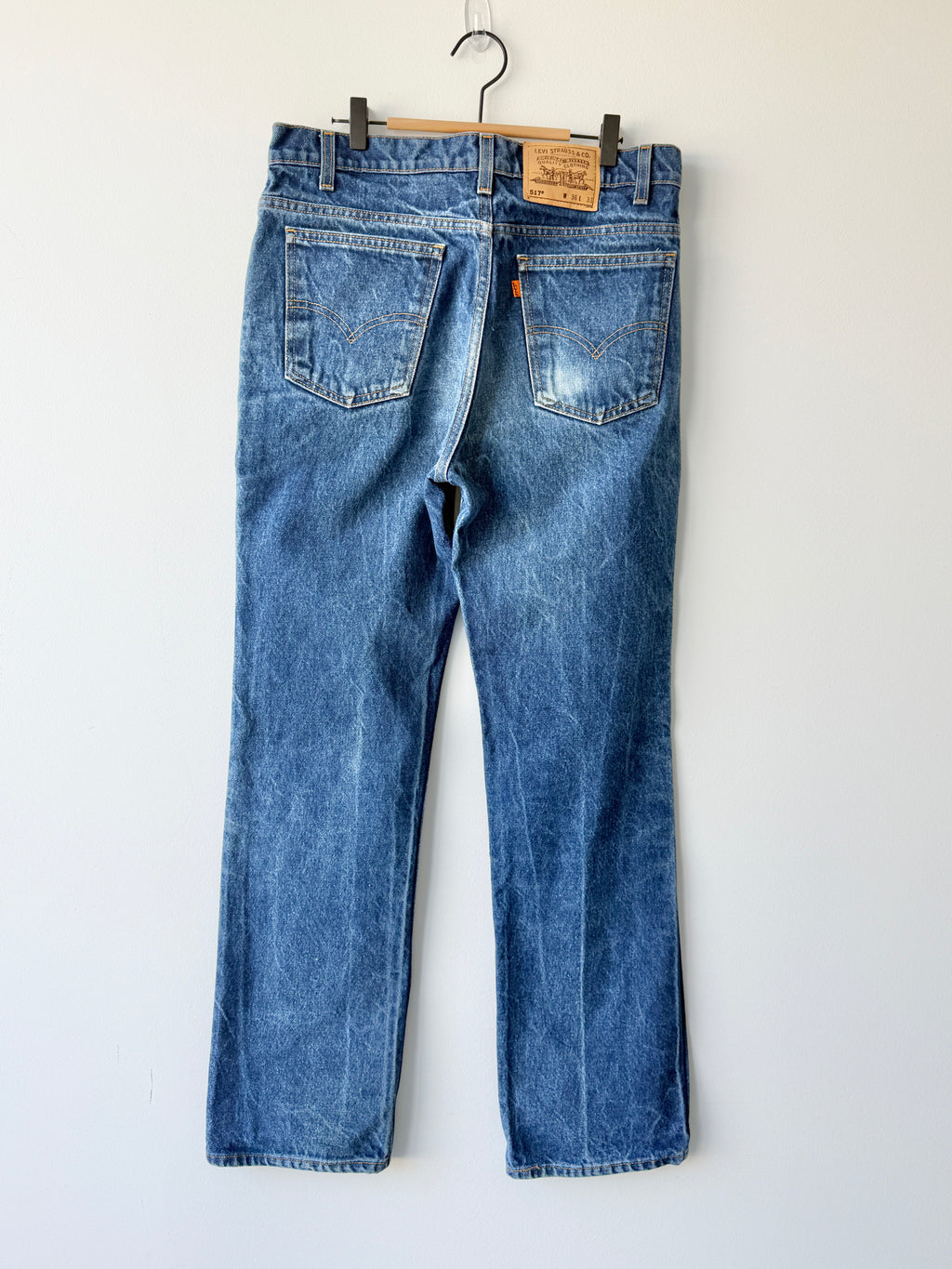 W33 L34 vintage Levis 517 33” measured waist raw blue 517s made in 90s USA