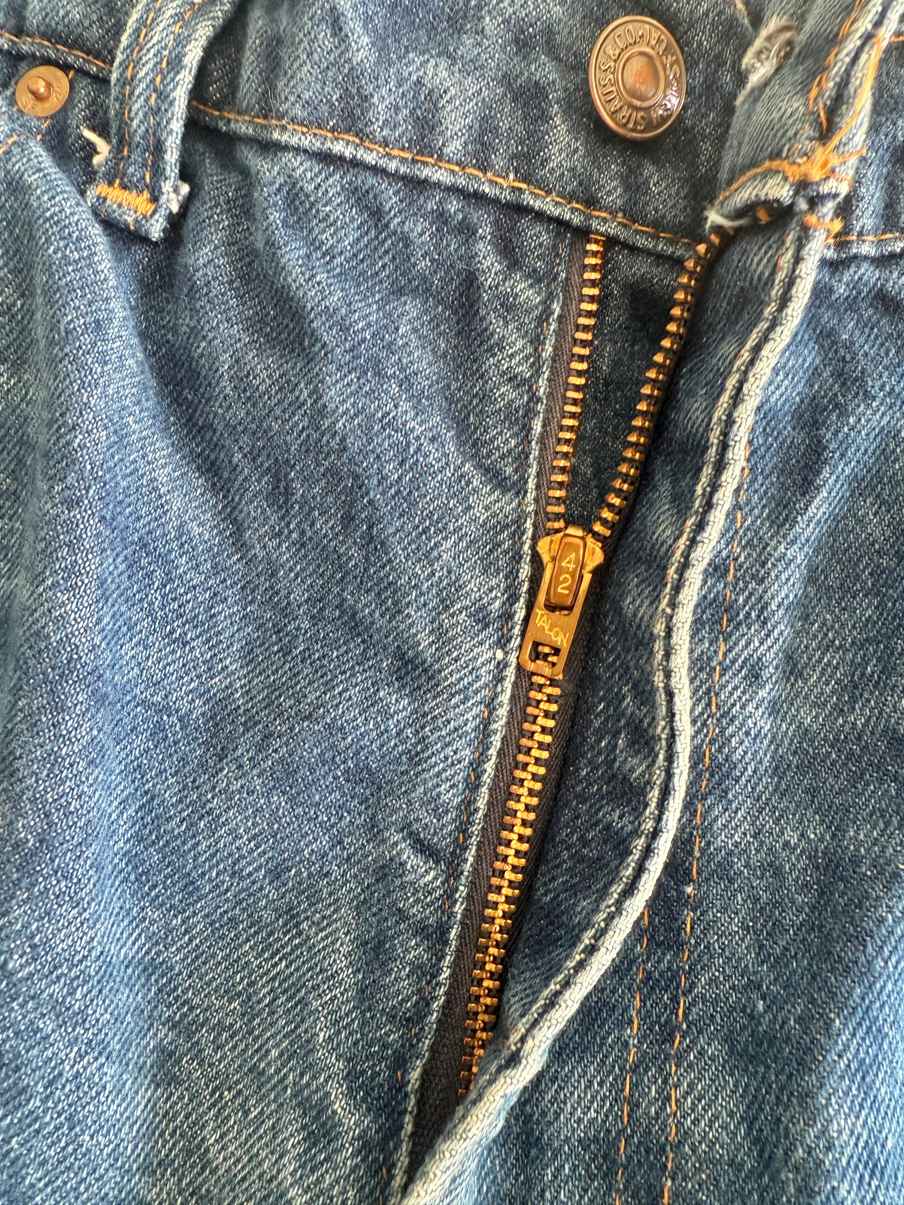 W34 L26 vintage Levis 517 34” measured light blue fade denim 90s Levi’s 517s USA