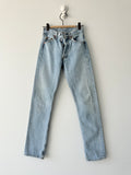 W23 L30 vintage Levis 501 22-23”measured light blue 90s USA 501s